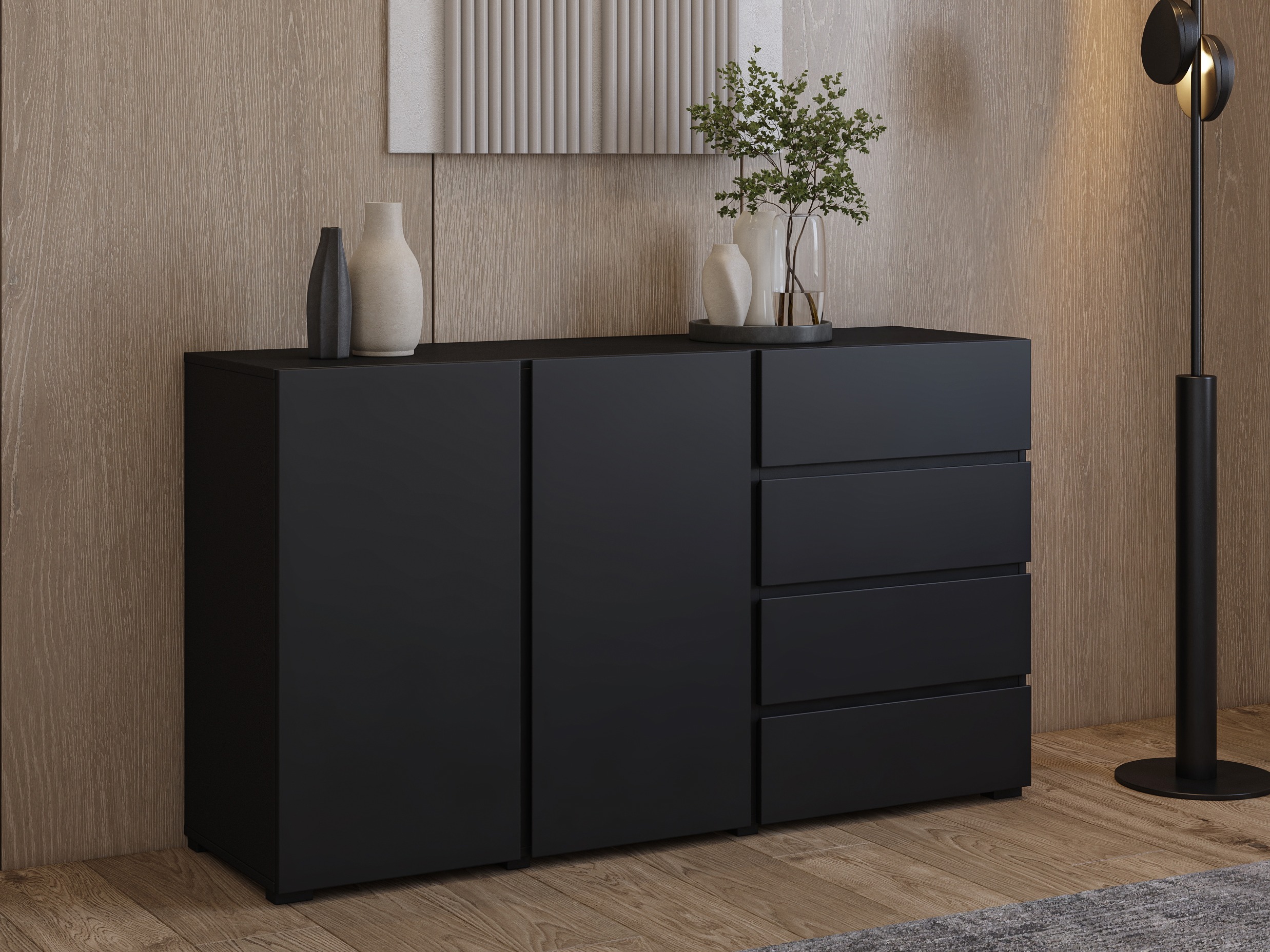 Chest of drawers Elbleve 101 (Black)