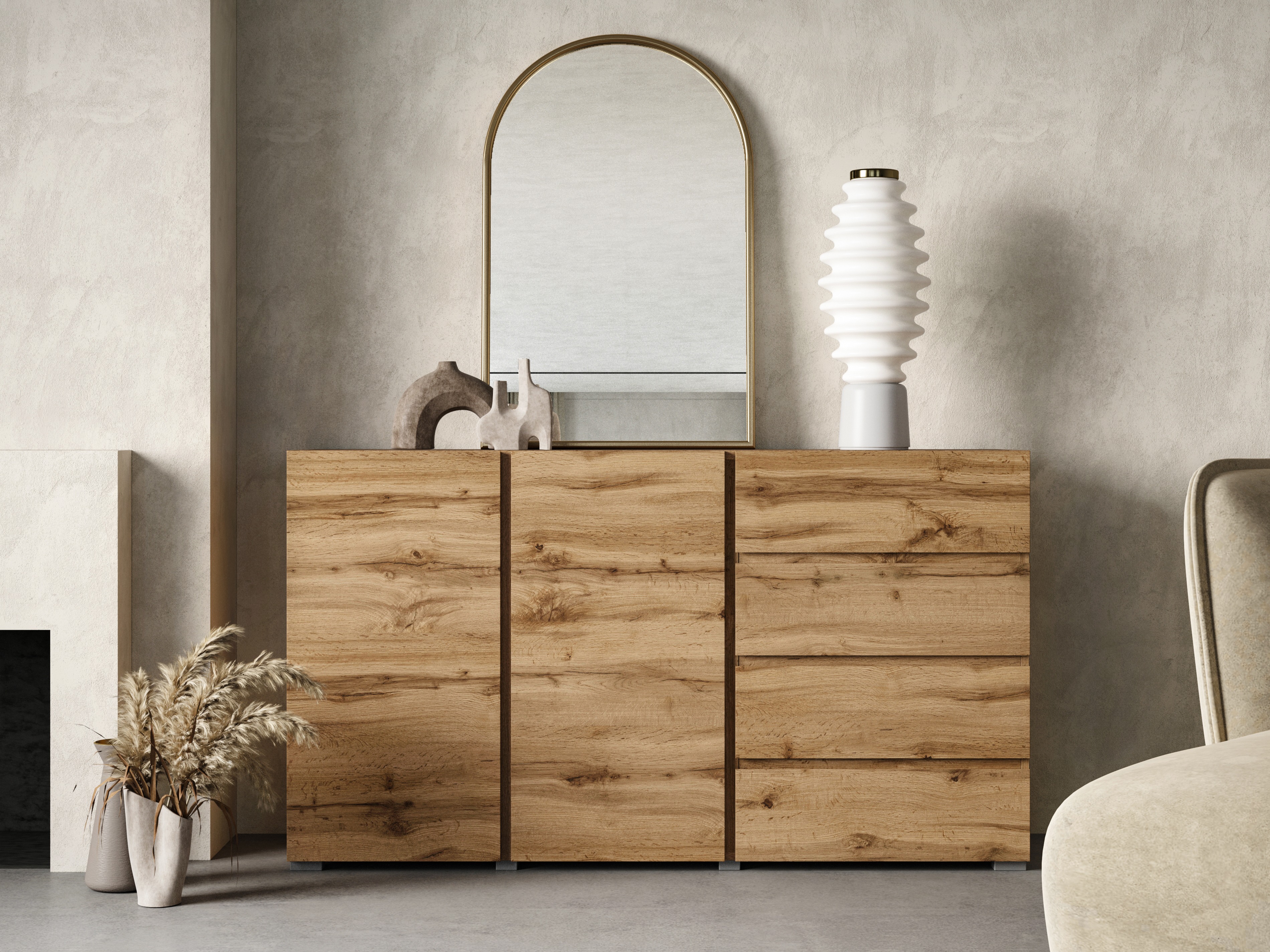 Chest of drawers Elbleve 101 (Wotan Oak)