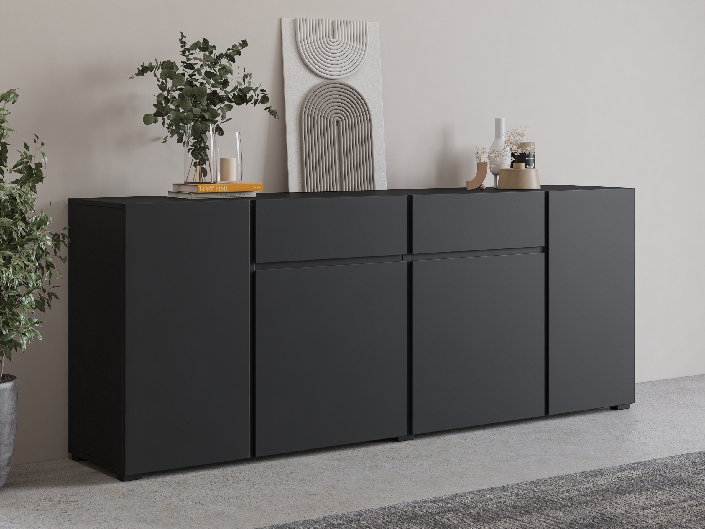 Chest of drawers Elbleve 103 (Black)