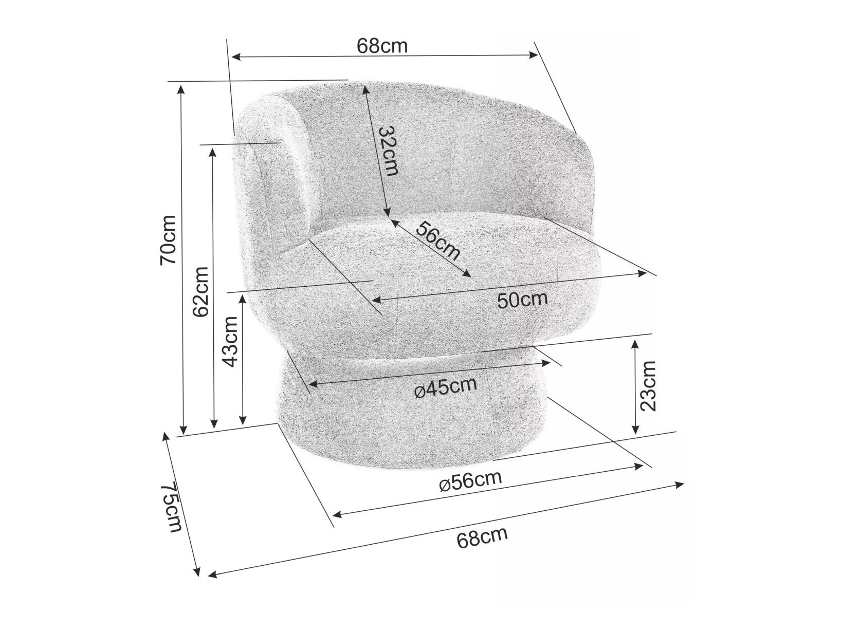 Armchair Detroit 919 (Grey)