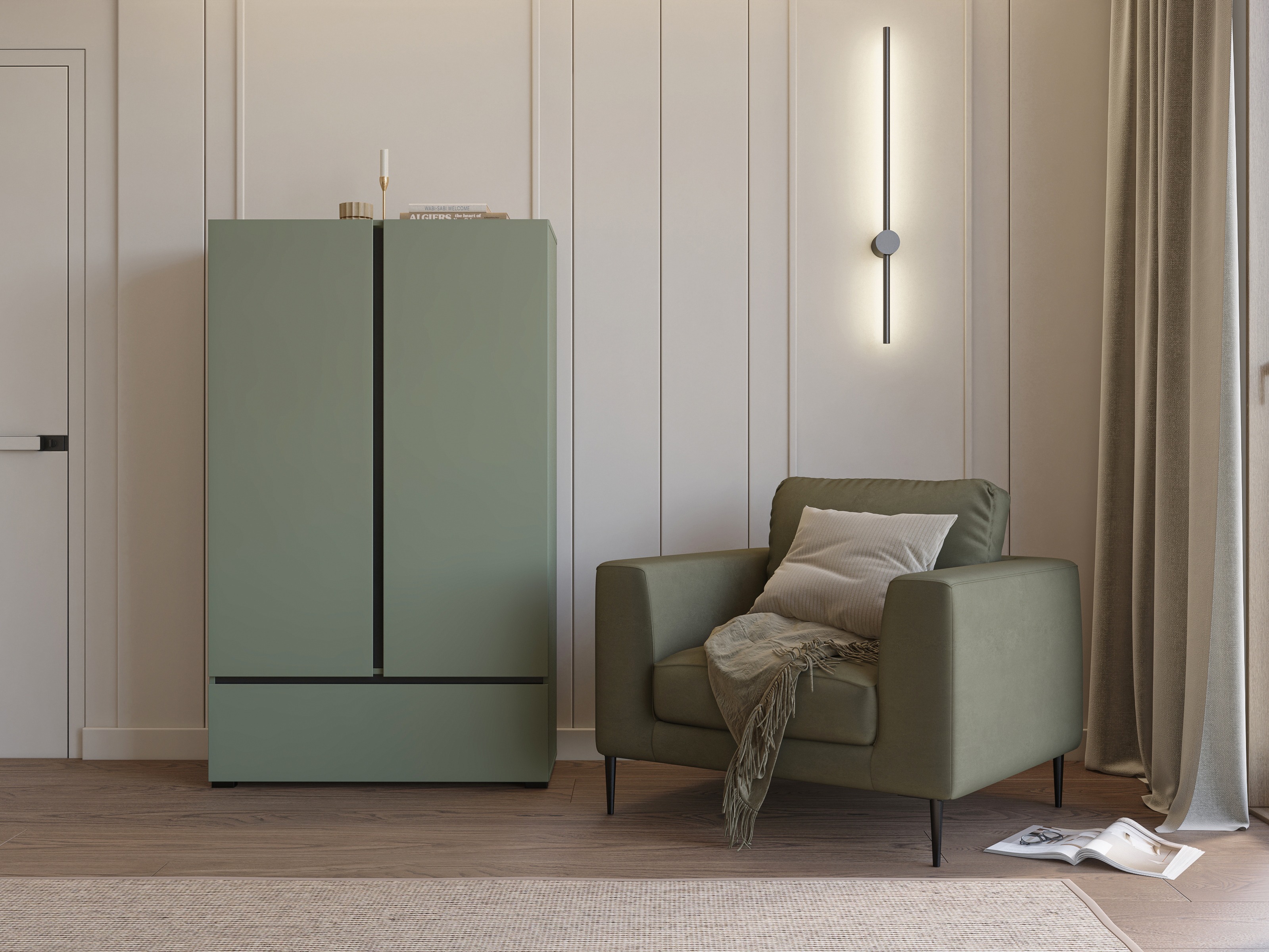 Bookcase Alfere 122 (Green)