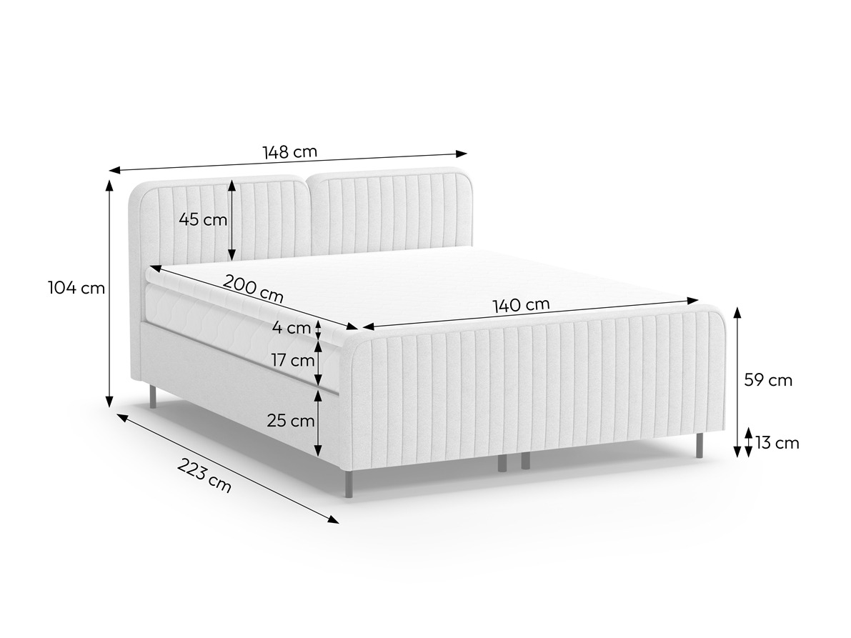 Continental bed Margate 127 (Casa 02)