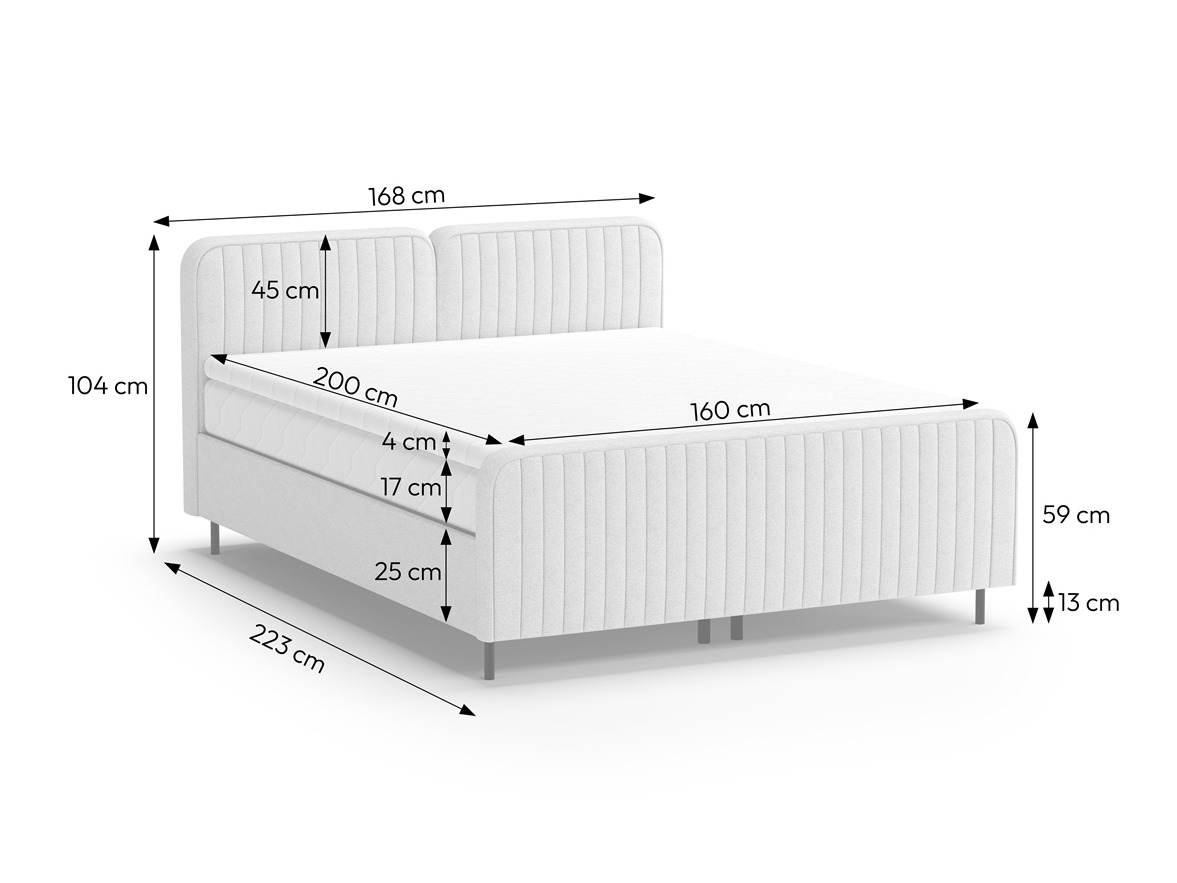 Continental bed Margate 127 (Casa 02)