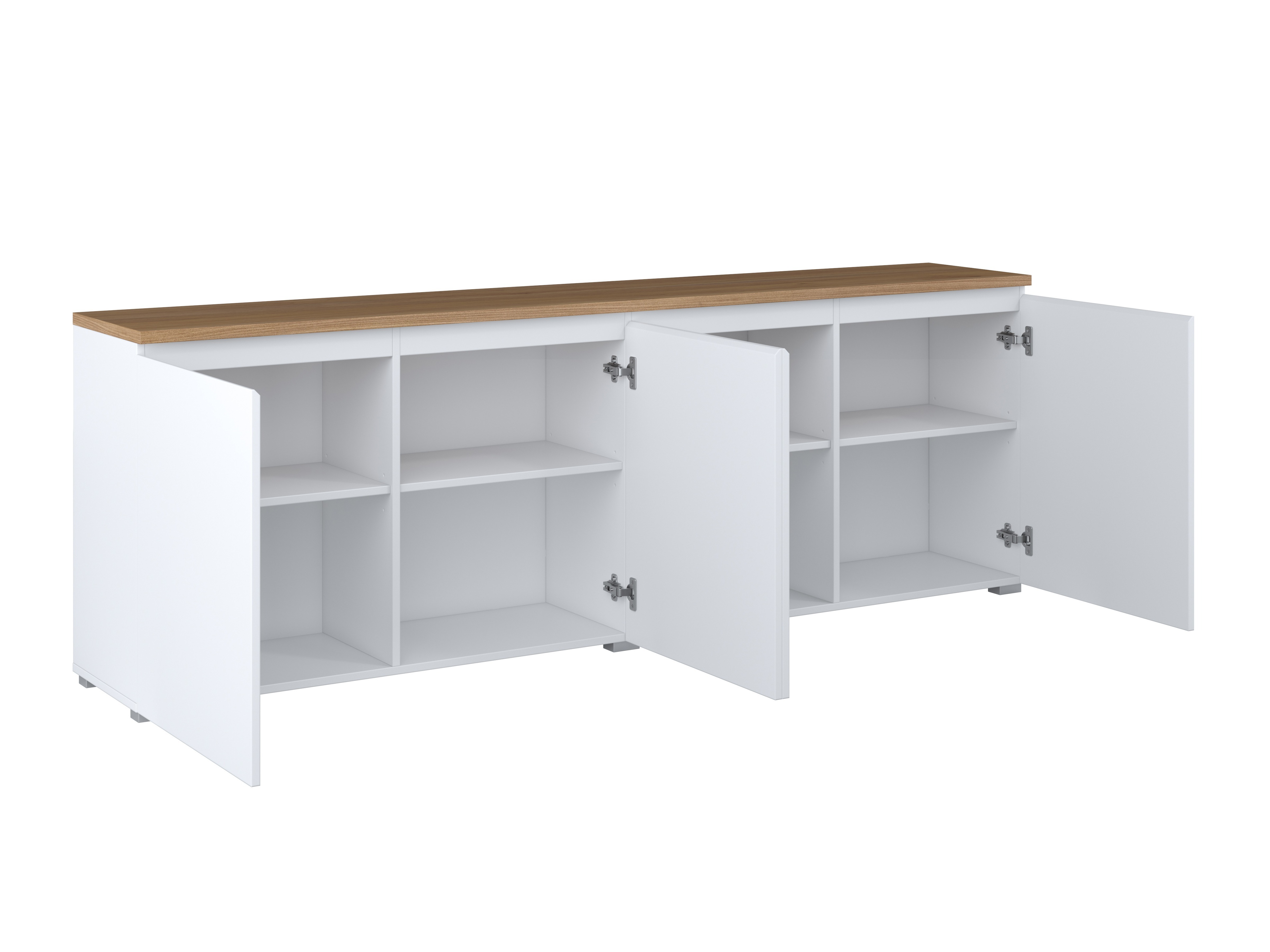 Sideboard Baletu 105 (White + Oak)