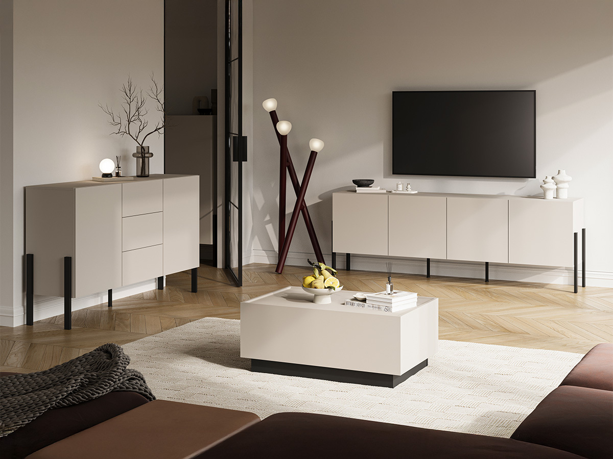 Coffee table transformer Austin 380 (Cashmere + Black)