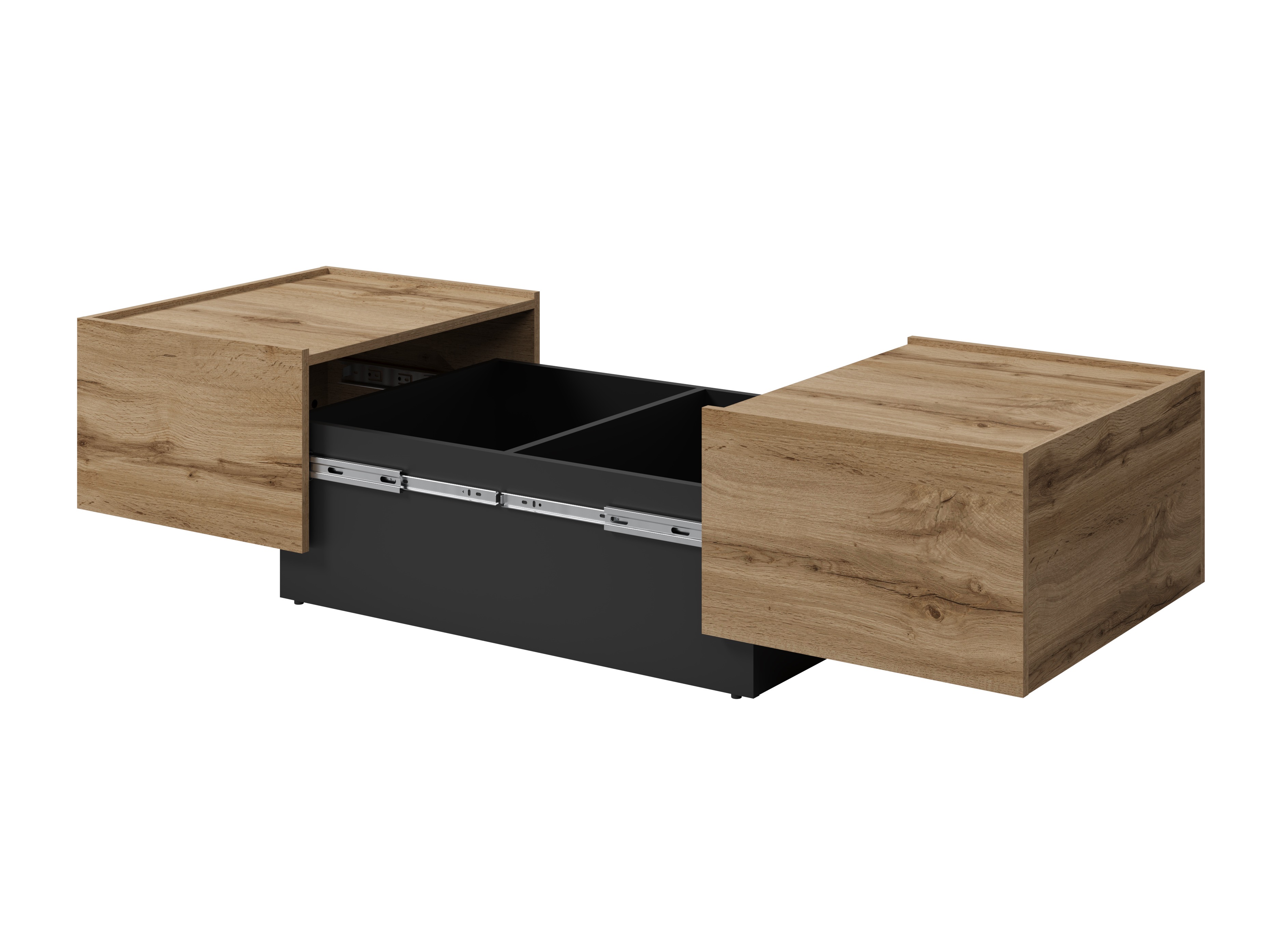 Coffee table transformer Austin 380 (Wotan Oak + Black)