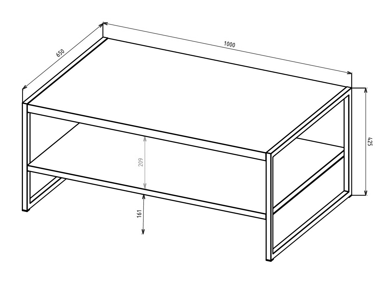 Coffee table Austin 381 (Wotan Oak + Black)