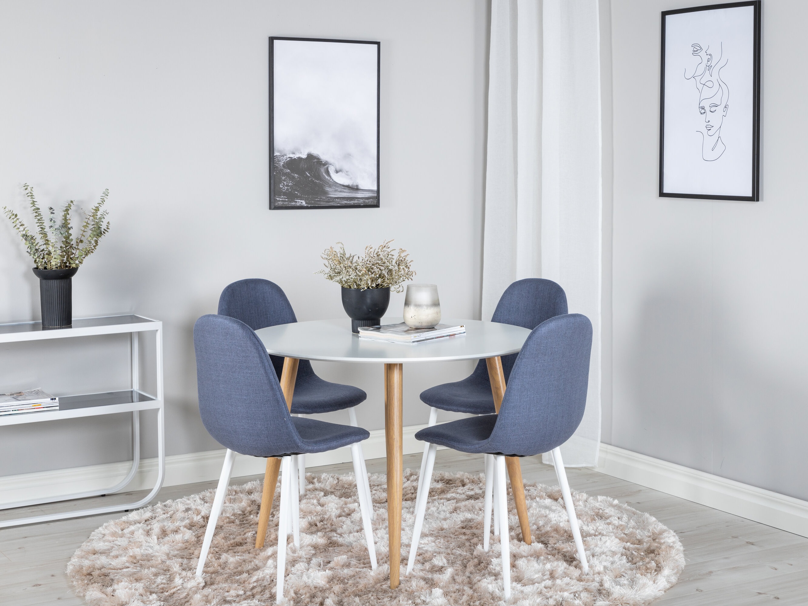 Dining set Dallas 291 (Blue + White)