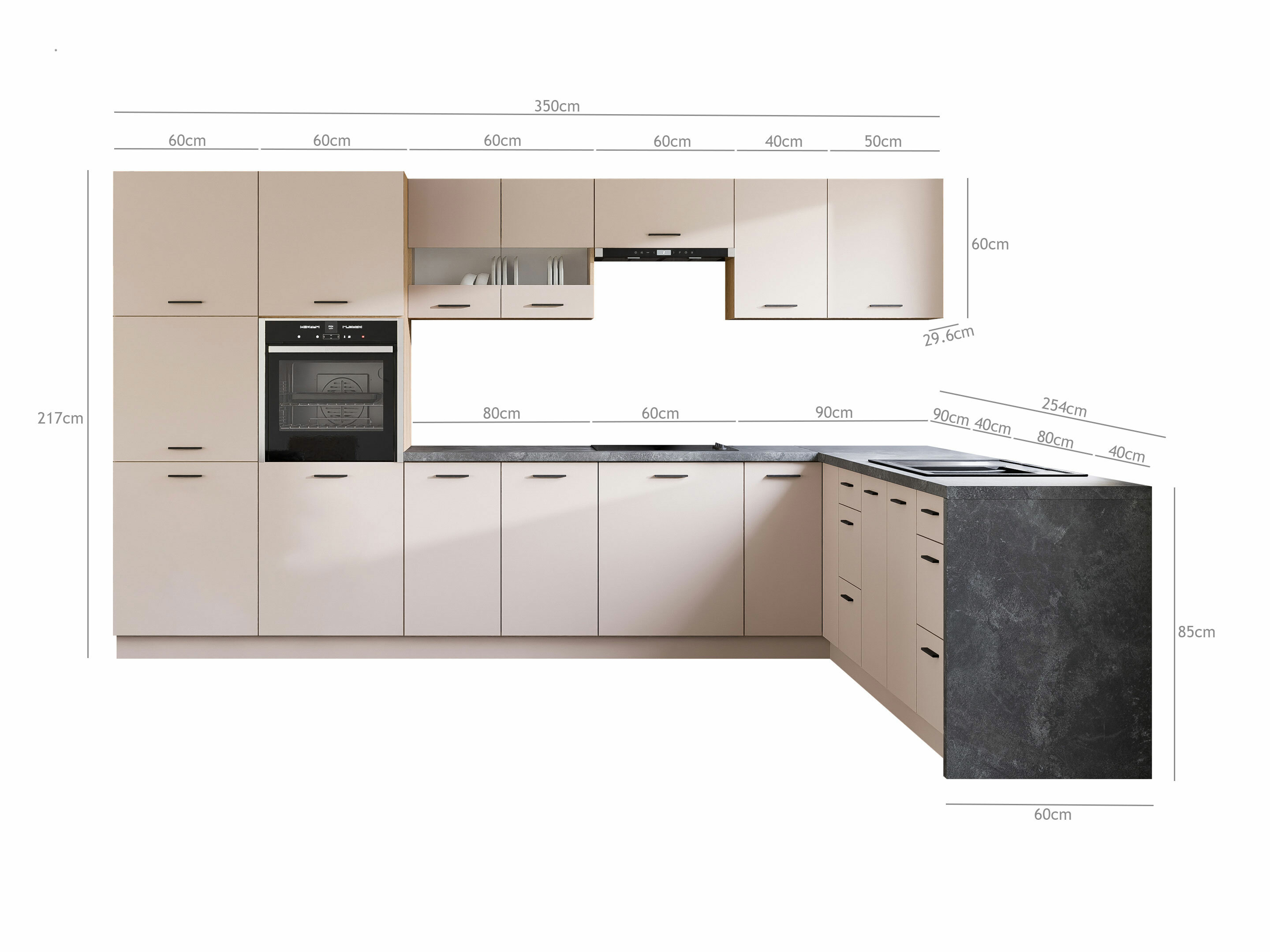 Modular kitchen set Ati Cashmere 133