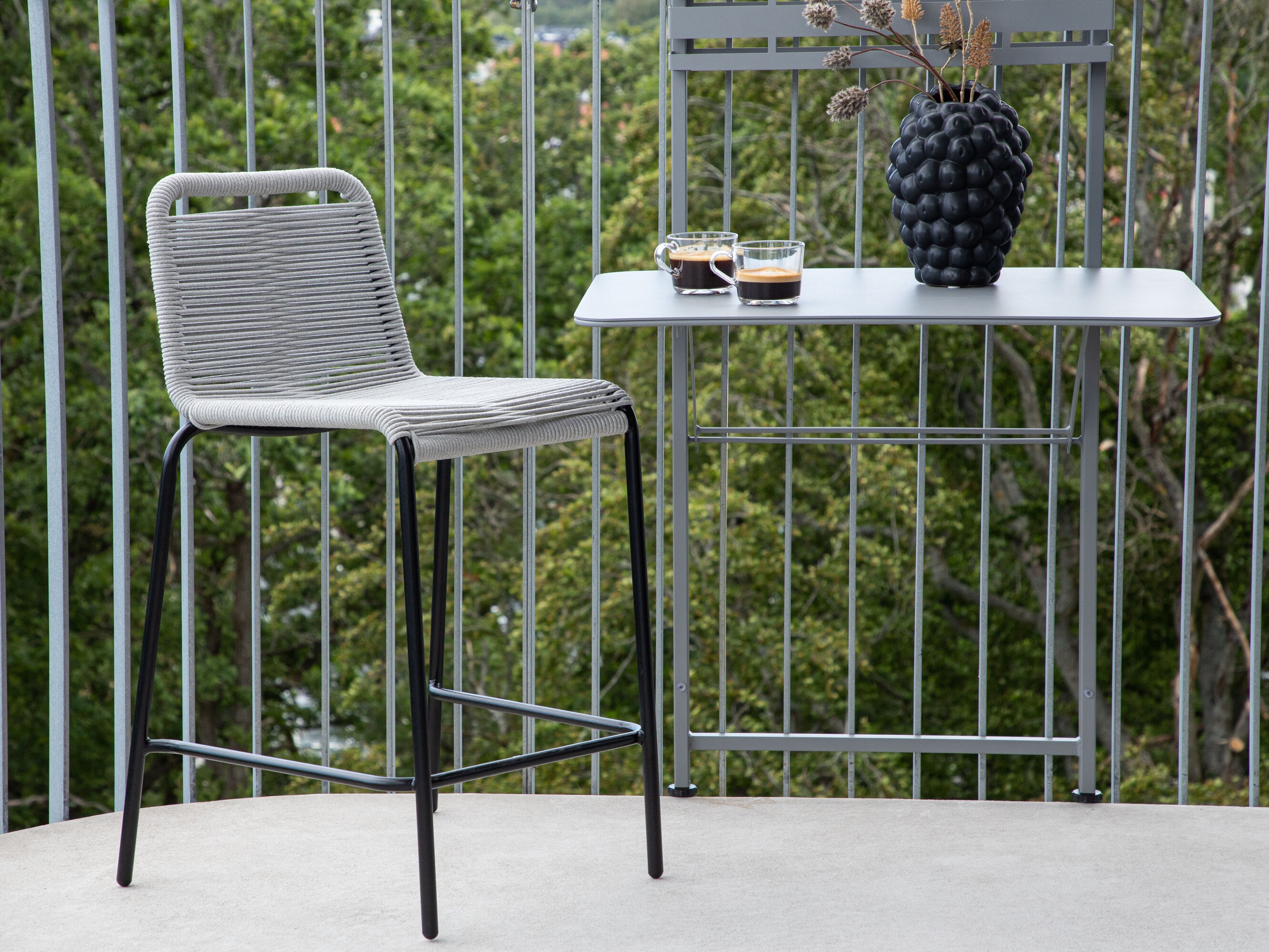 Outdoor bar stool Dallas 3398 (Light grey)