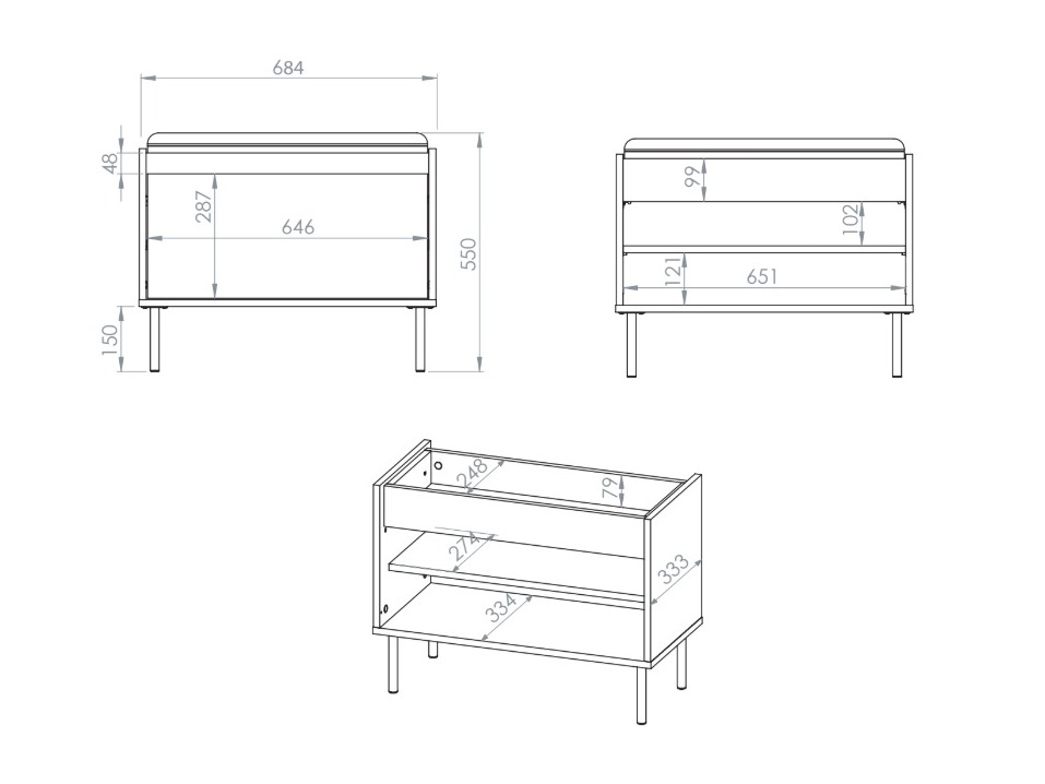 Shoe cabinet Tivorlo 108