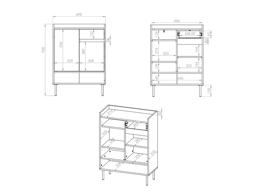 Shoe shelf Tivorlo 105