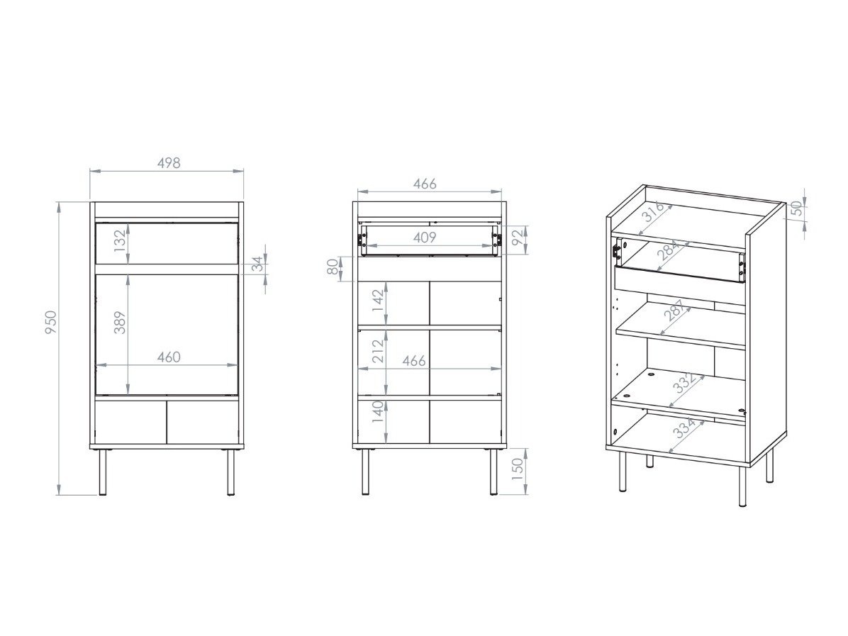 Shoe shelf Tivorlo 106