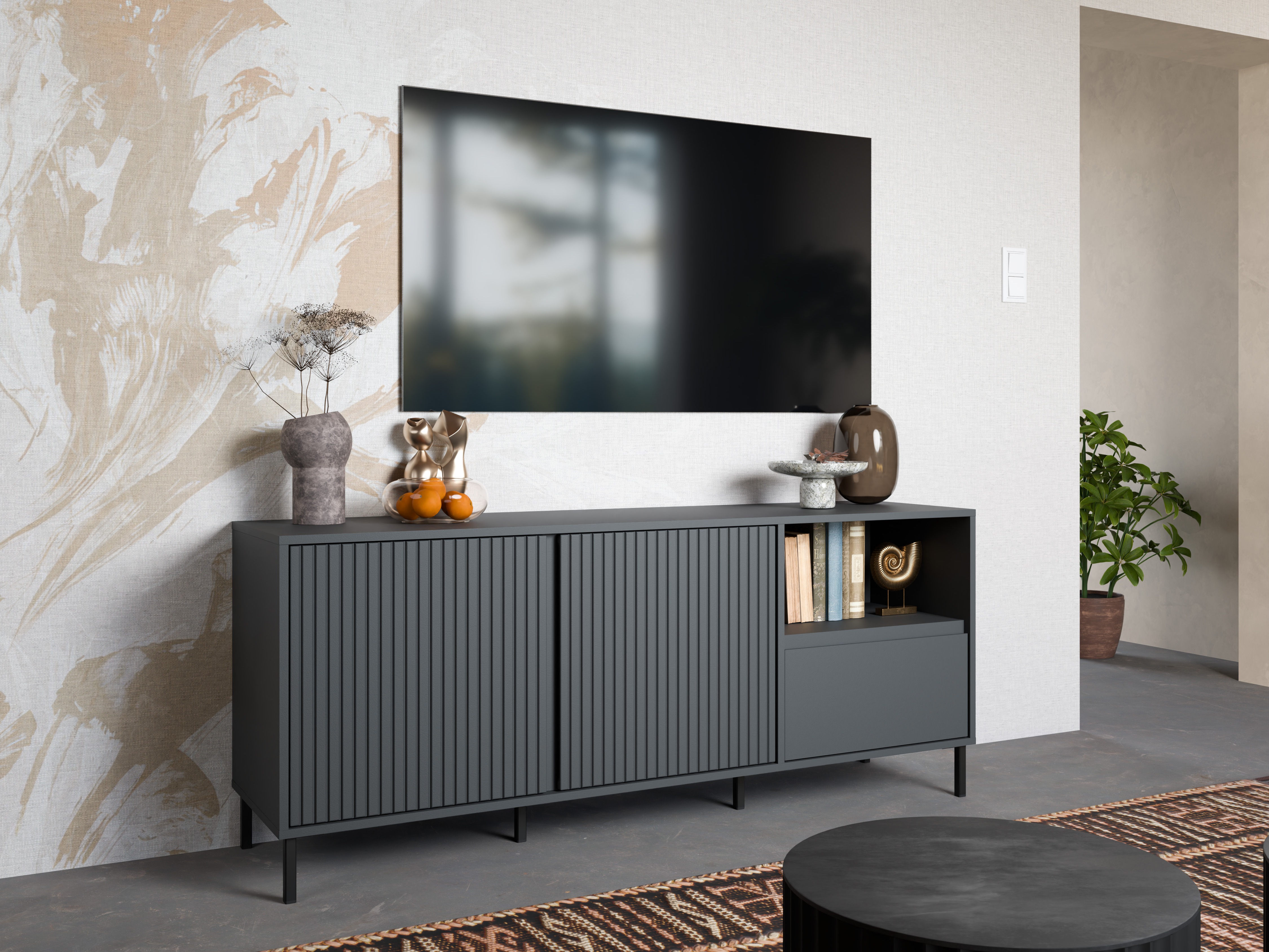 TV stand Ruvrevi 100 (Anthracite)