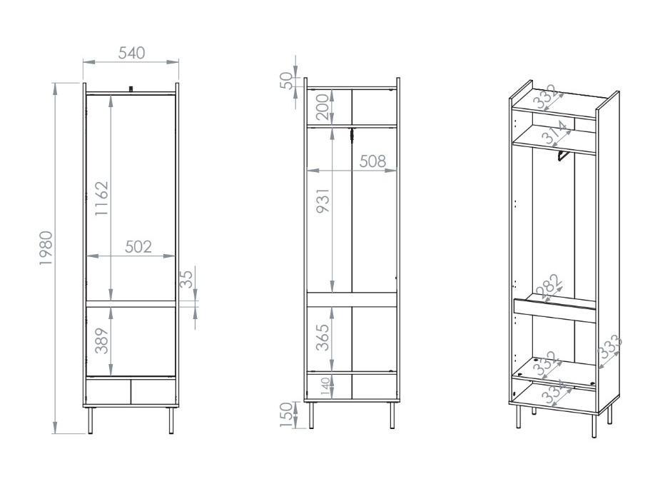Wardrobe Tivorlo 100