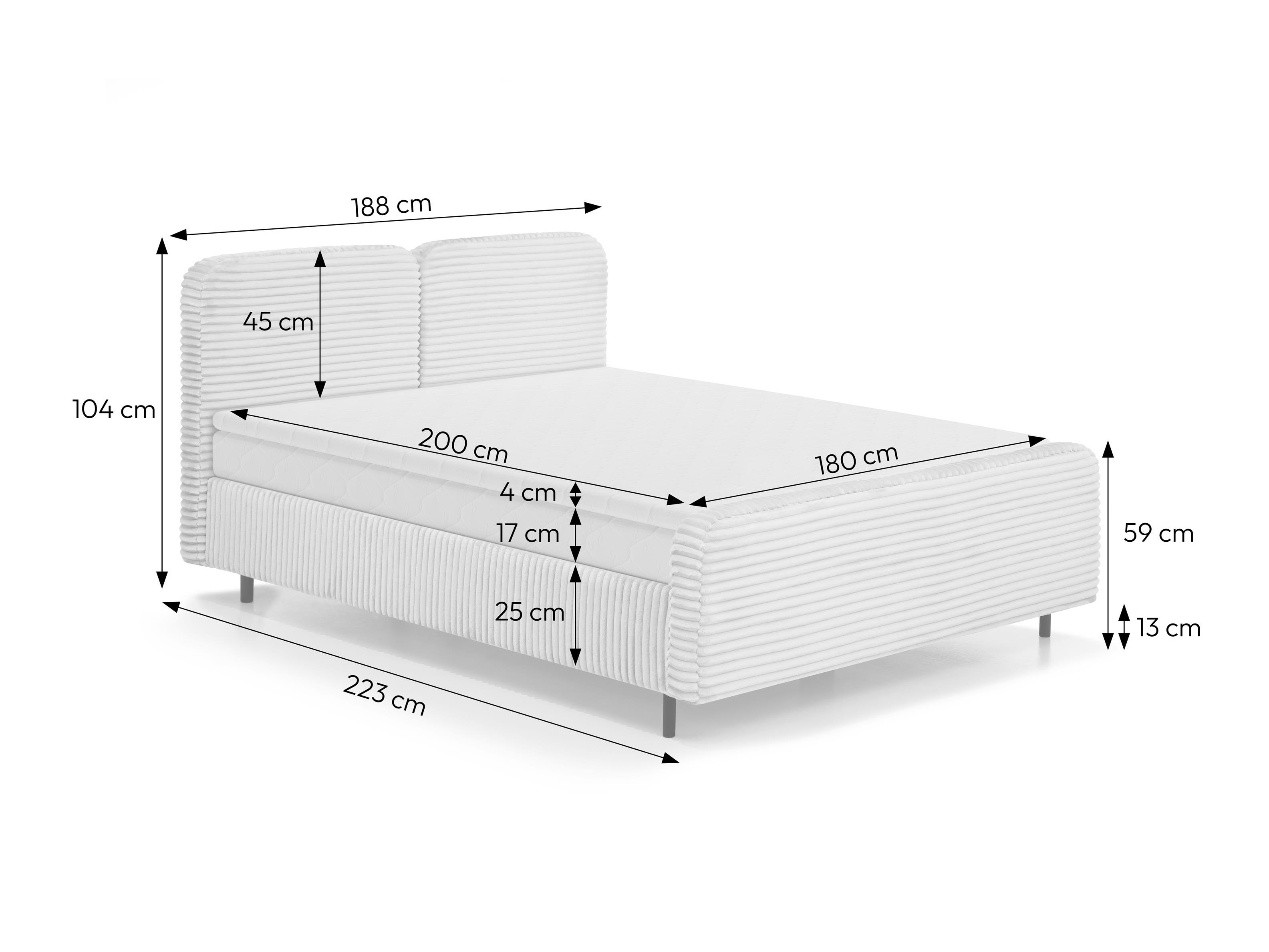 Continental bed Margate 130 (Tilia 62)