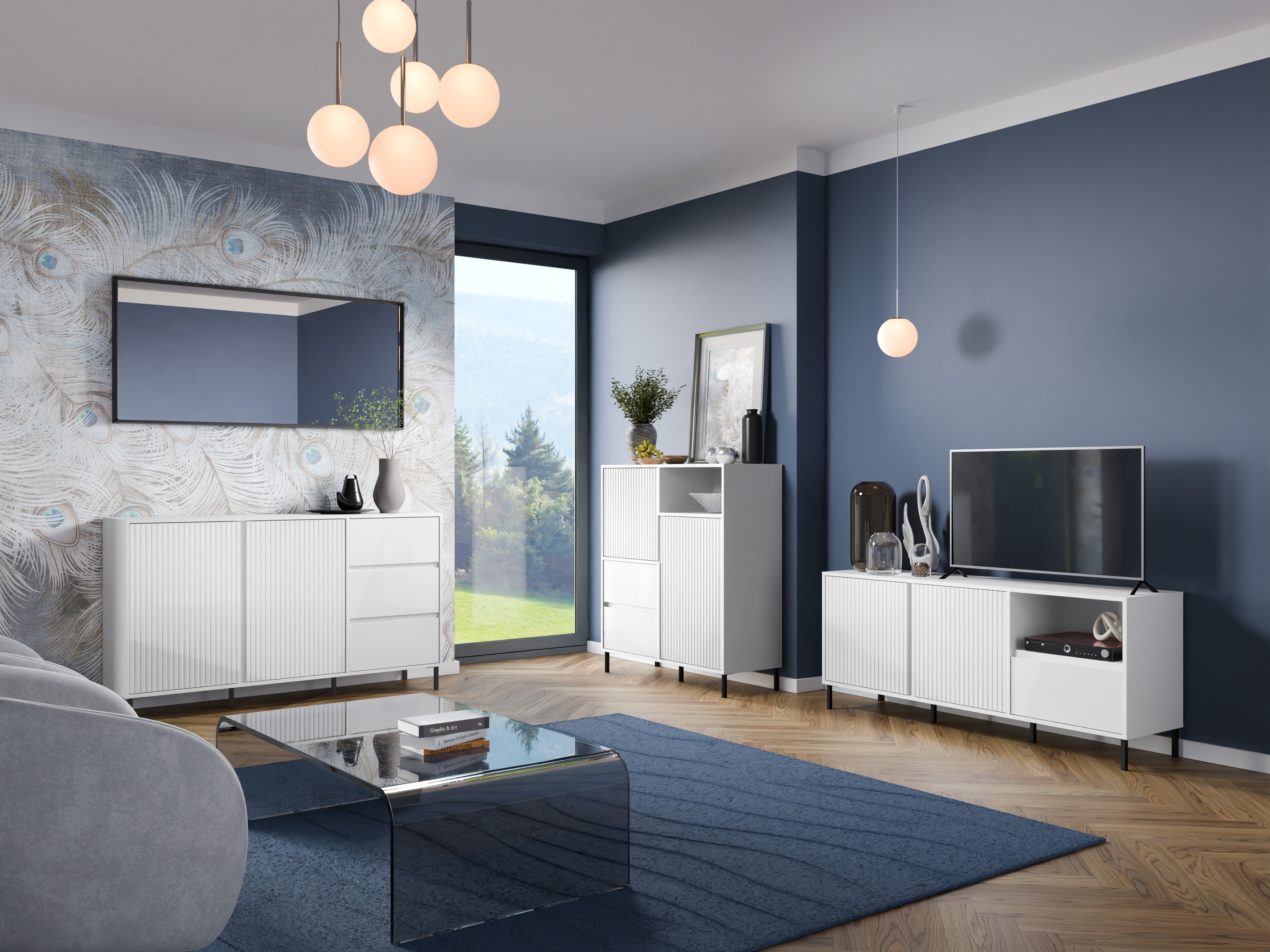 Living room set Ruvrevi 106 (White)