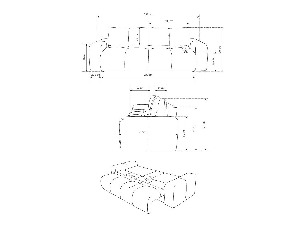 Sofa bed Kingston 154 (Curio 83)