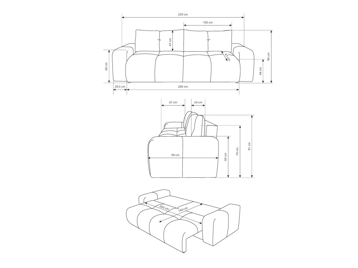 Sofa bed Kingston 154 (Curio 97)