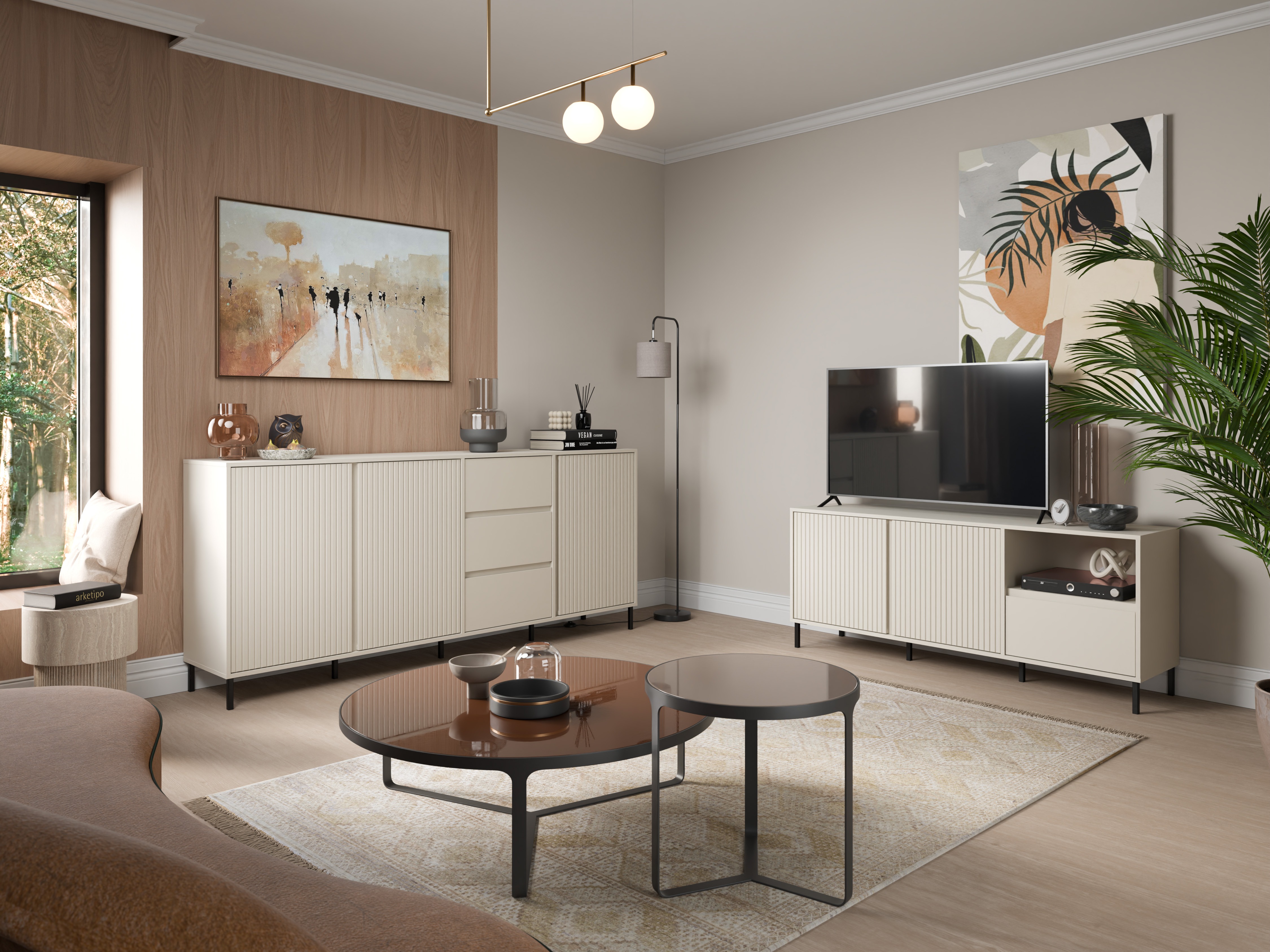 Living room set Ruvrevi 107 (Cashmere)