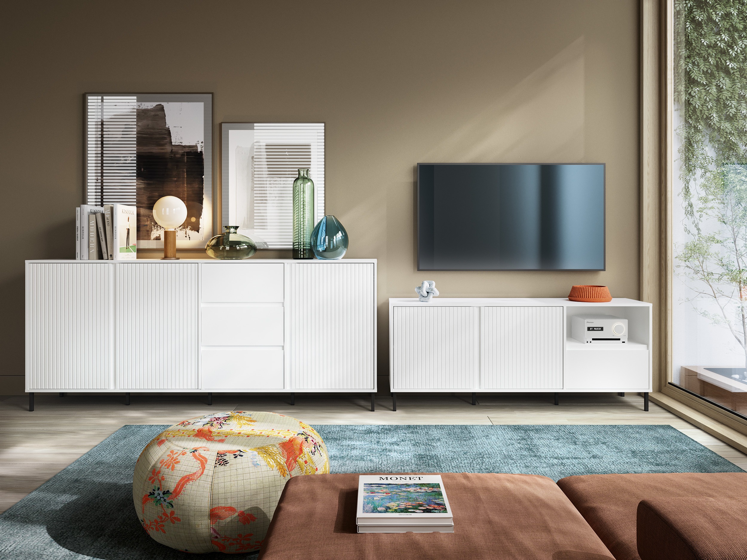 Living room set Ruvrevi 107 (White)