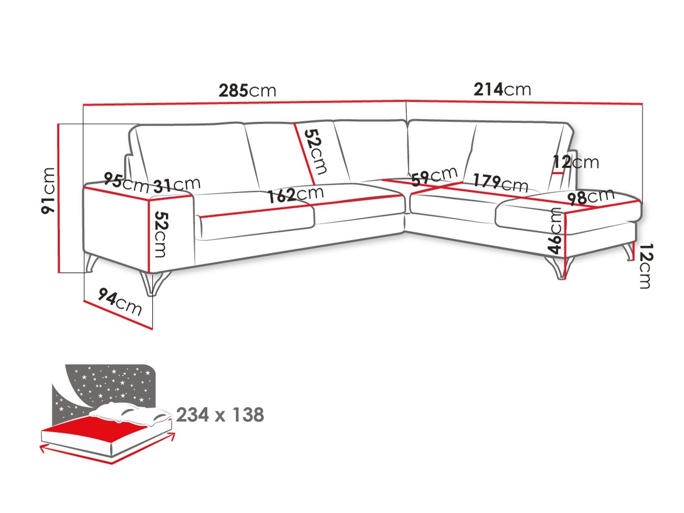 Corner sofa ComfiDream 112 (Verita 11)