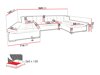 Corner sofa Comfivo 240 (Maya 09 + Mokka 71)