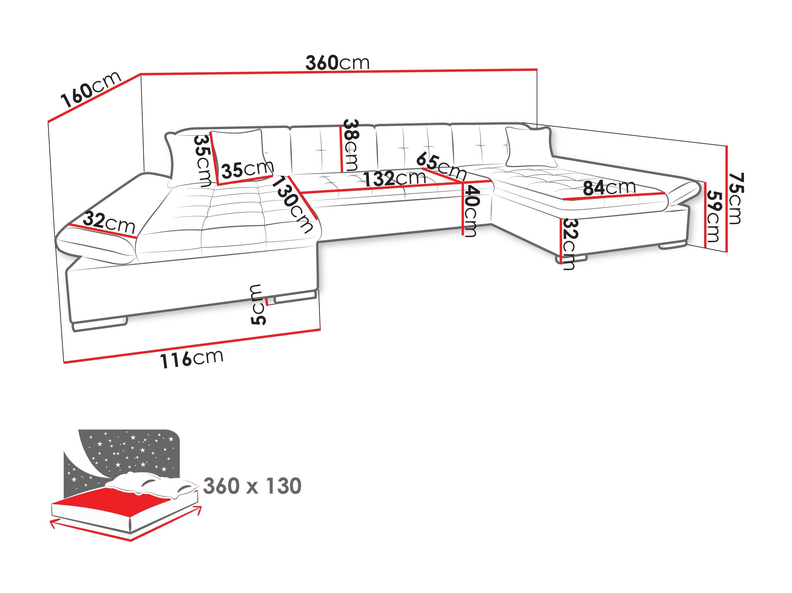 Corner sofa Comfivo Ficus I (Lux 03)