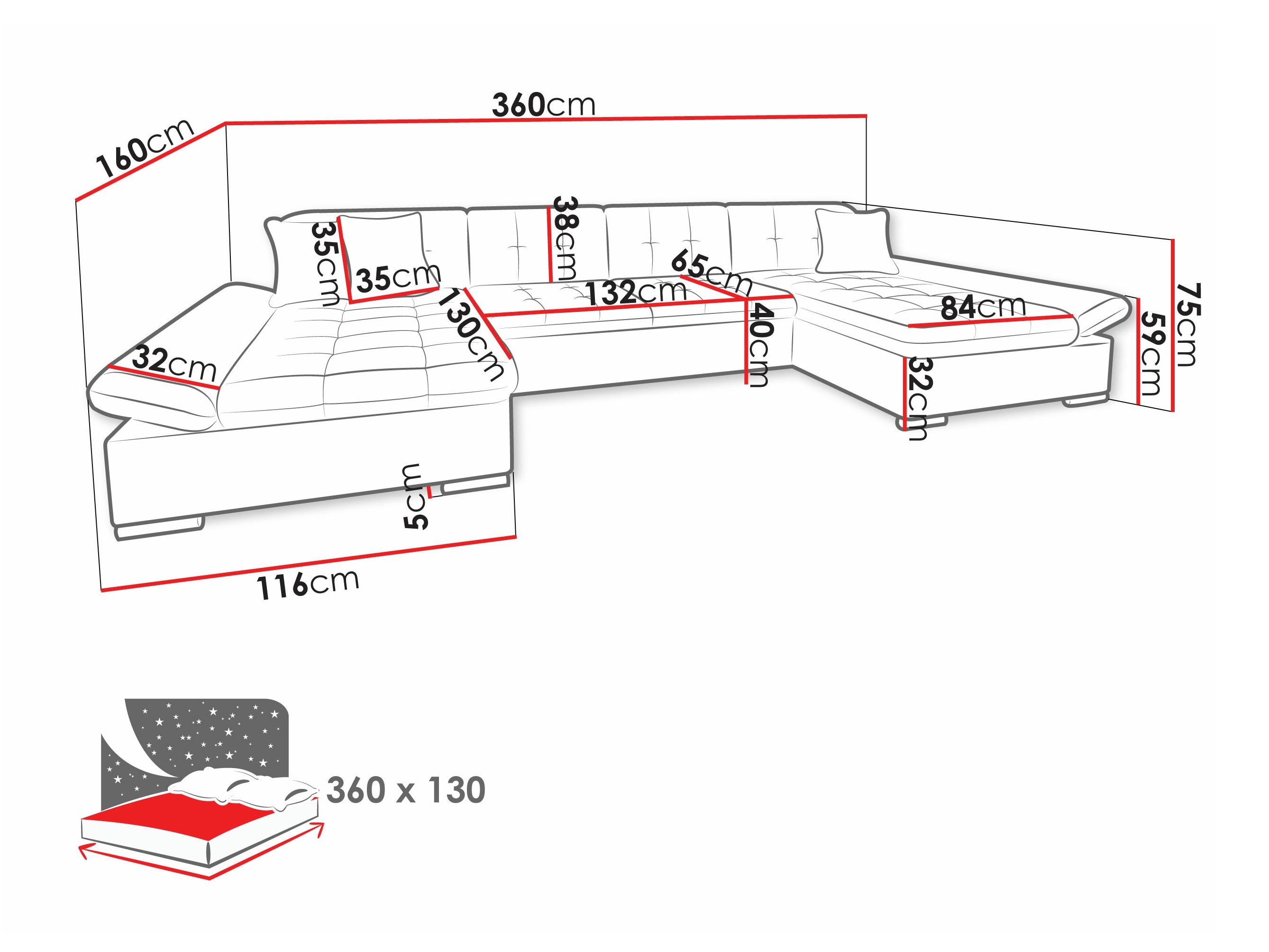 Corner sofa Comfivo Ficus II (Magni 206.11)