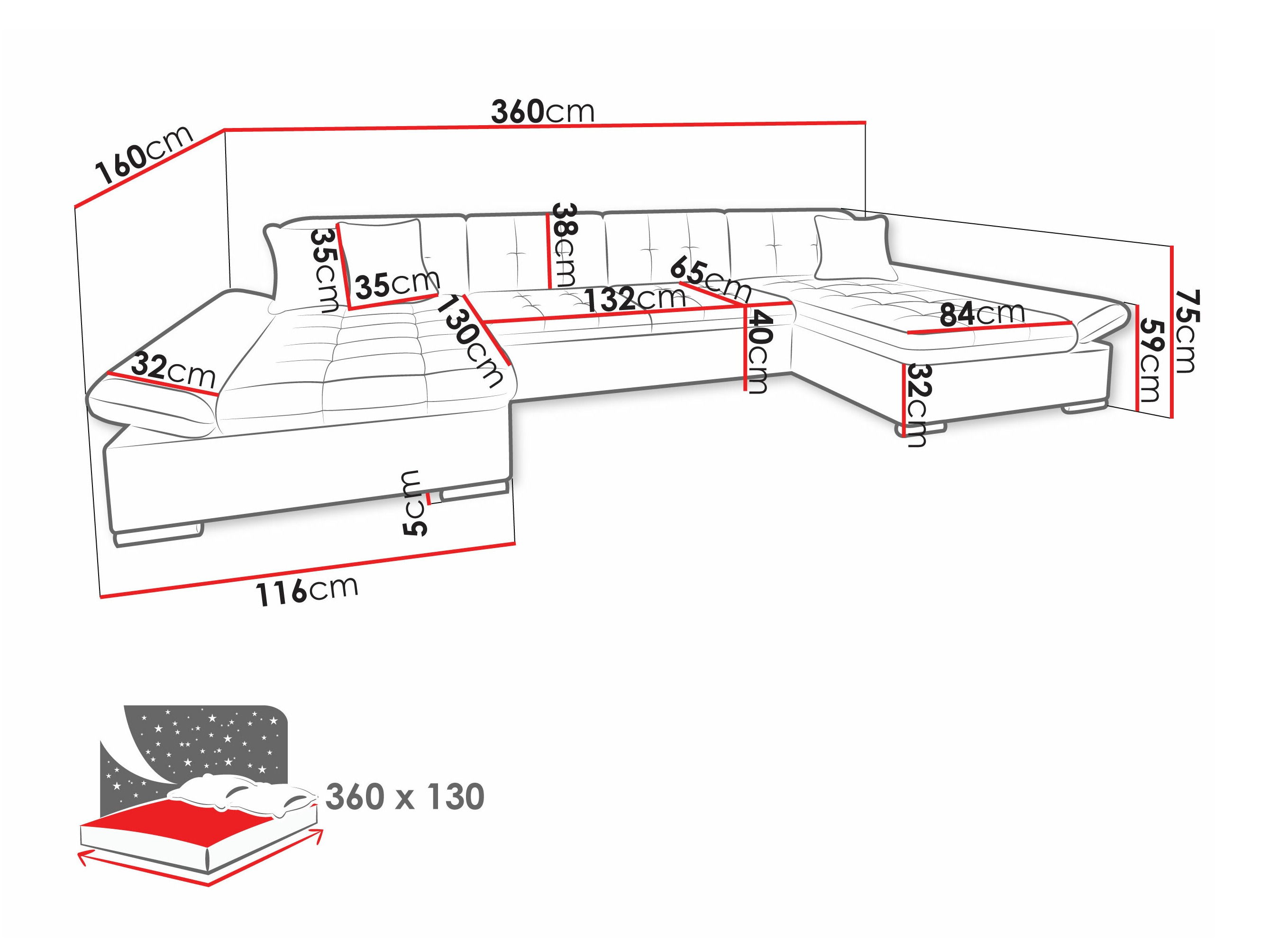 Corner sofa Comfivo Ficus II (Manza 04)