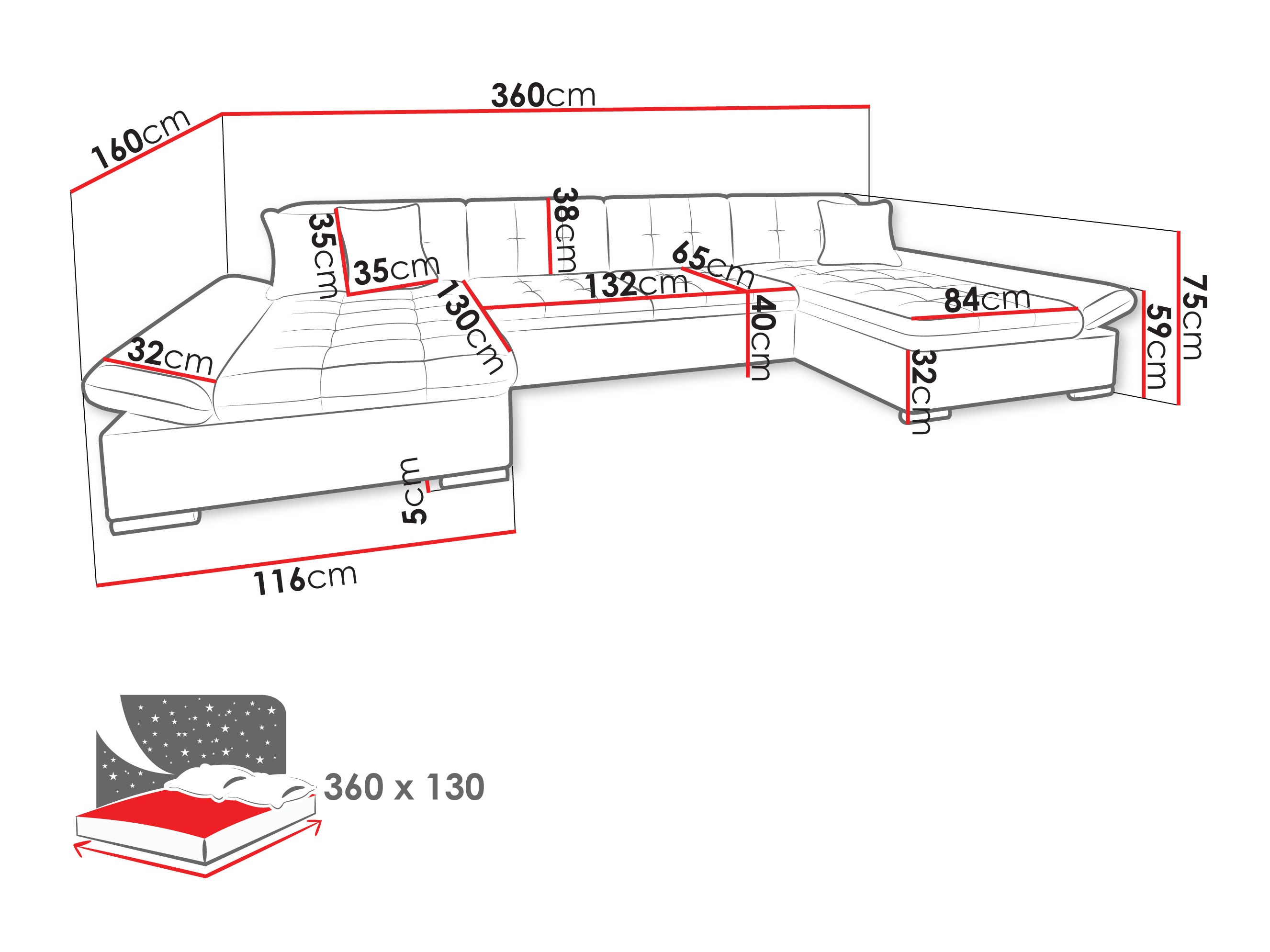 Corner sofa Comfivo Ficus II (Manza 83)