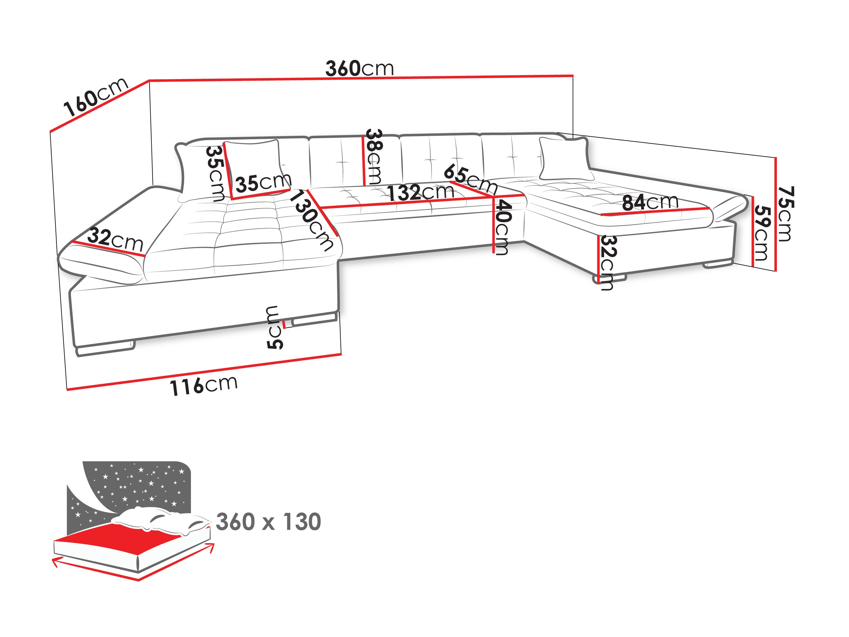 Corner sofa Comfivo Ficus II (Maya 09 + Mokka 71)