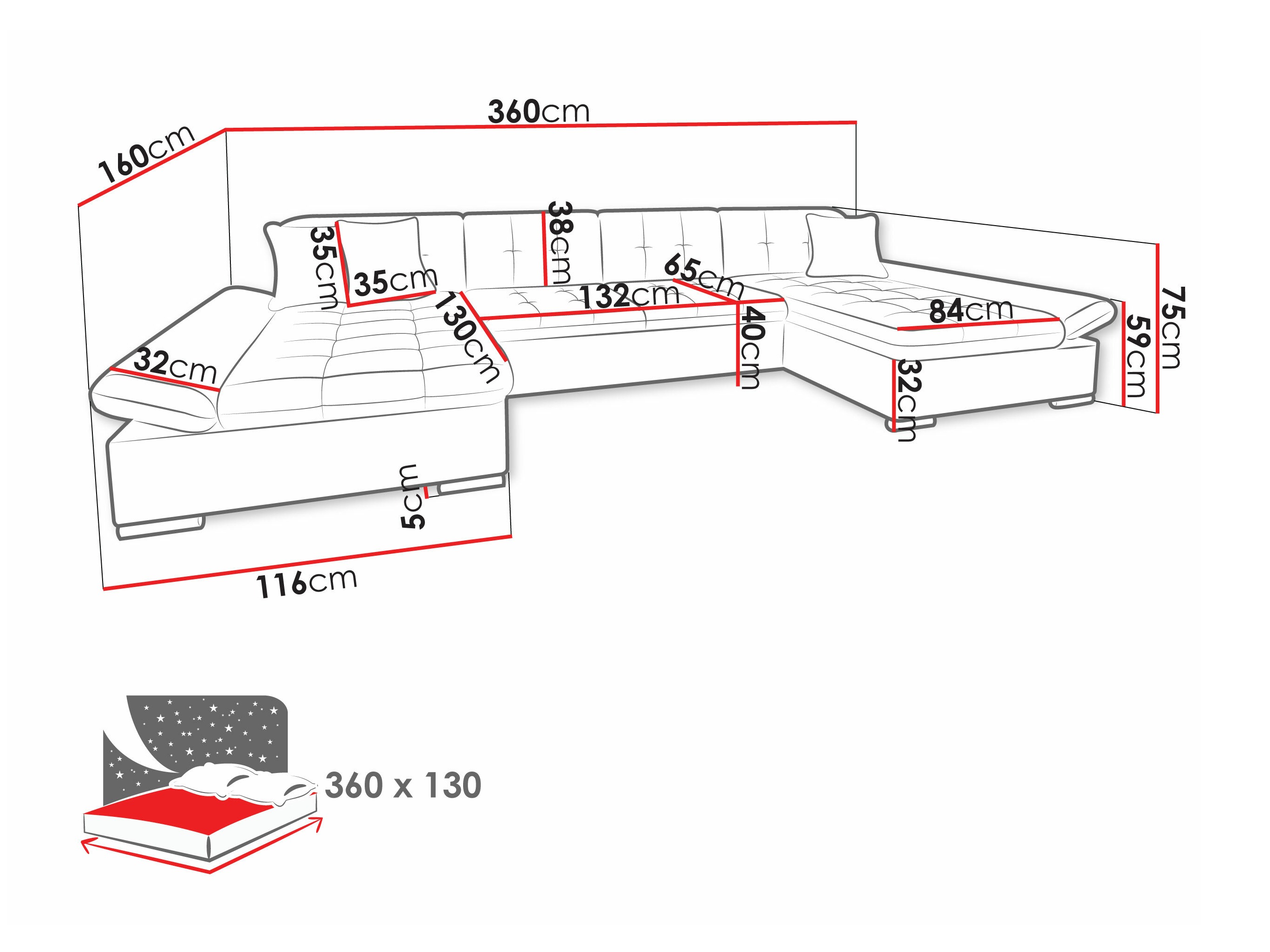 Corner sofa Comfivo Ficus II (Sorriso 08 + Sorriso 06)