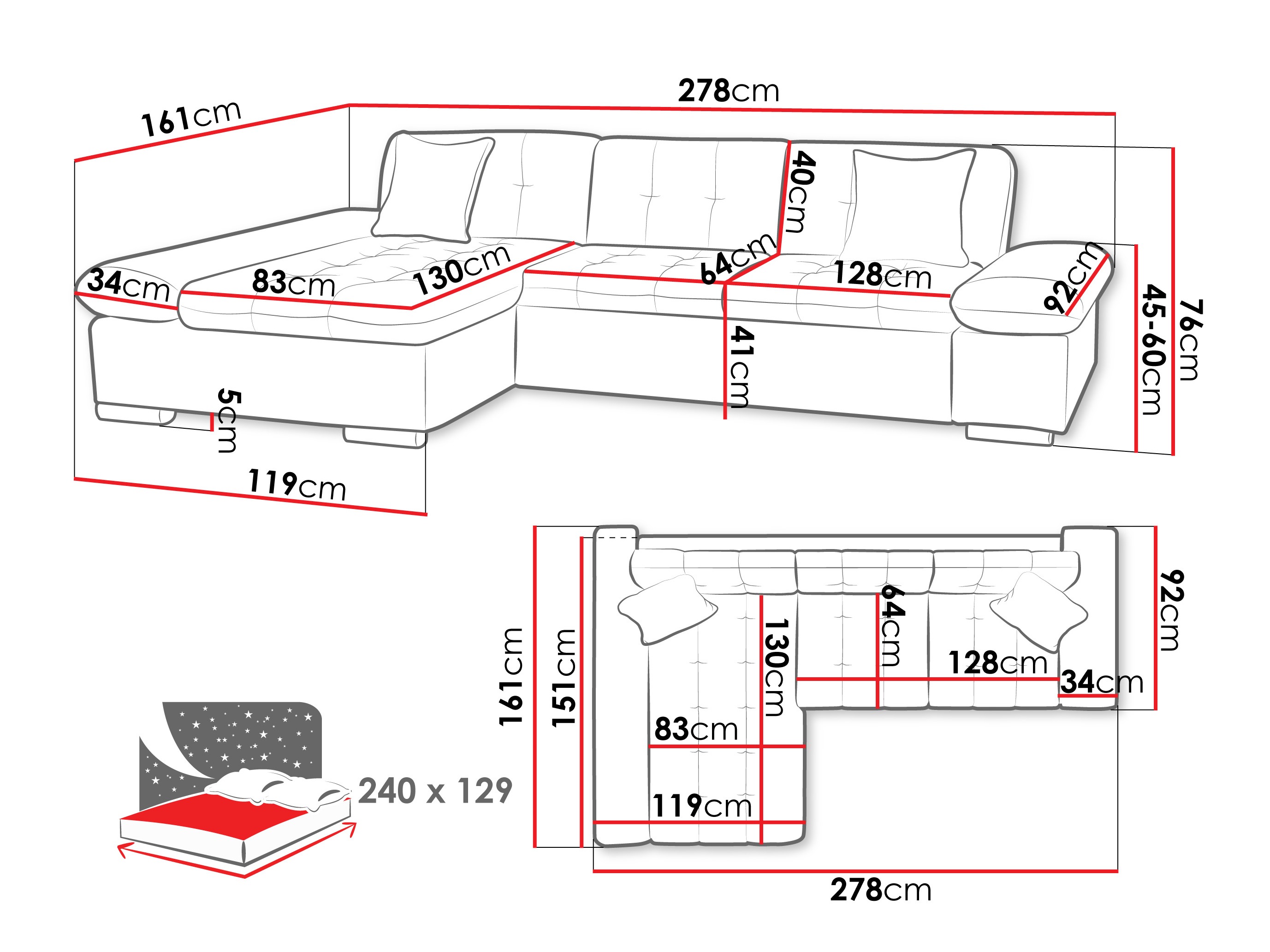 Corner sofa Comfivo Sanitas (Lux 03)