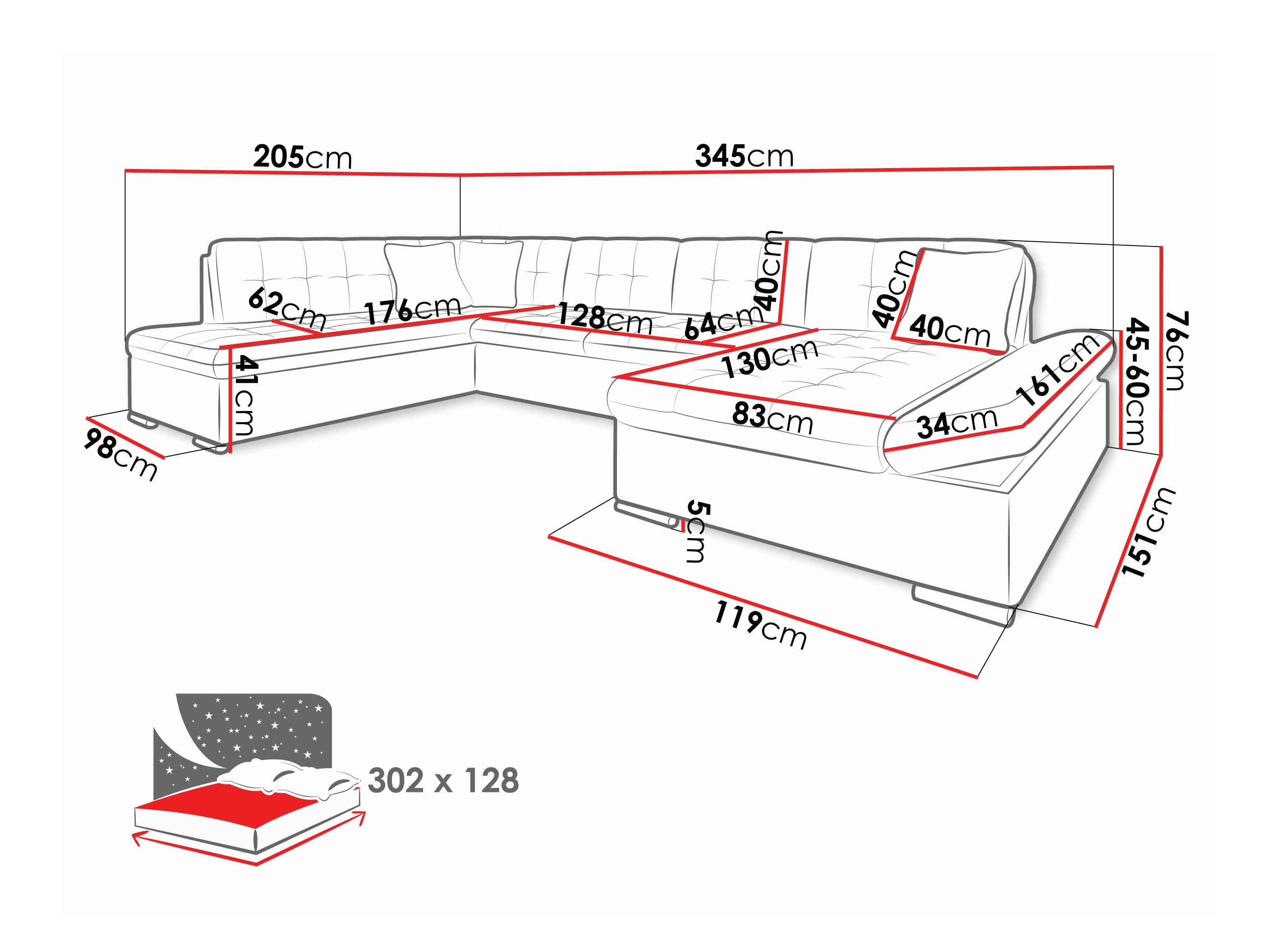 Corner sofa Comfivo Tilia (Lux 06 + Lux 05)