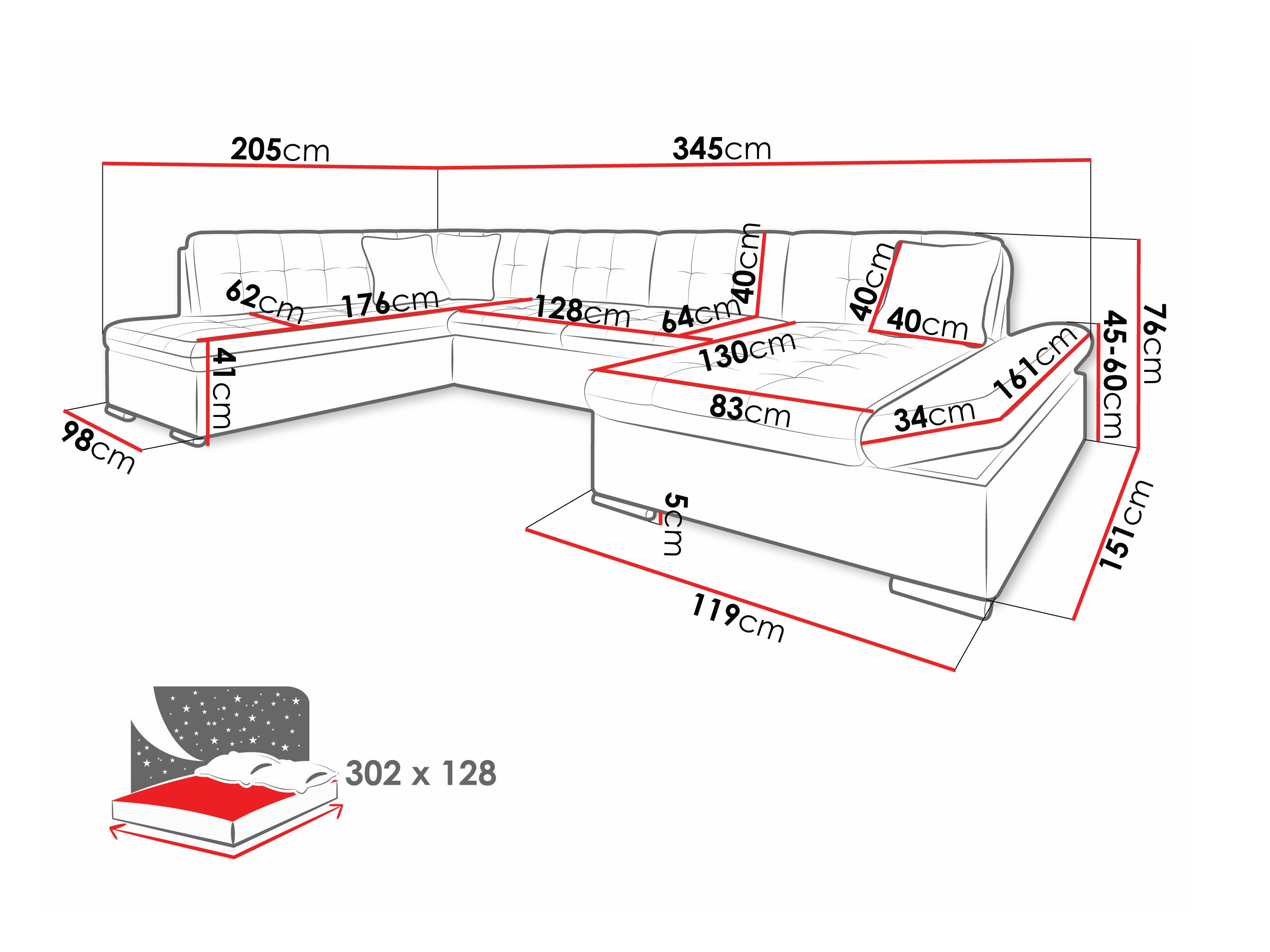 Corner sofa Comfivo Tilia (Lux 06 + Lux 05)