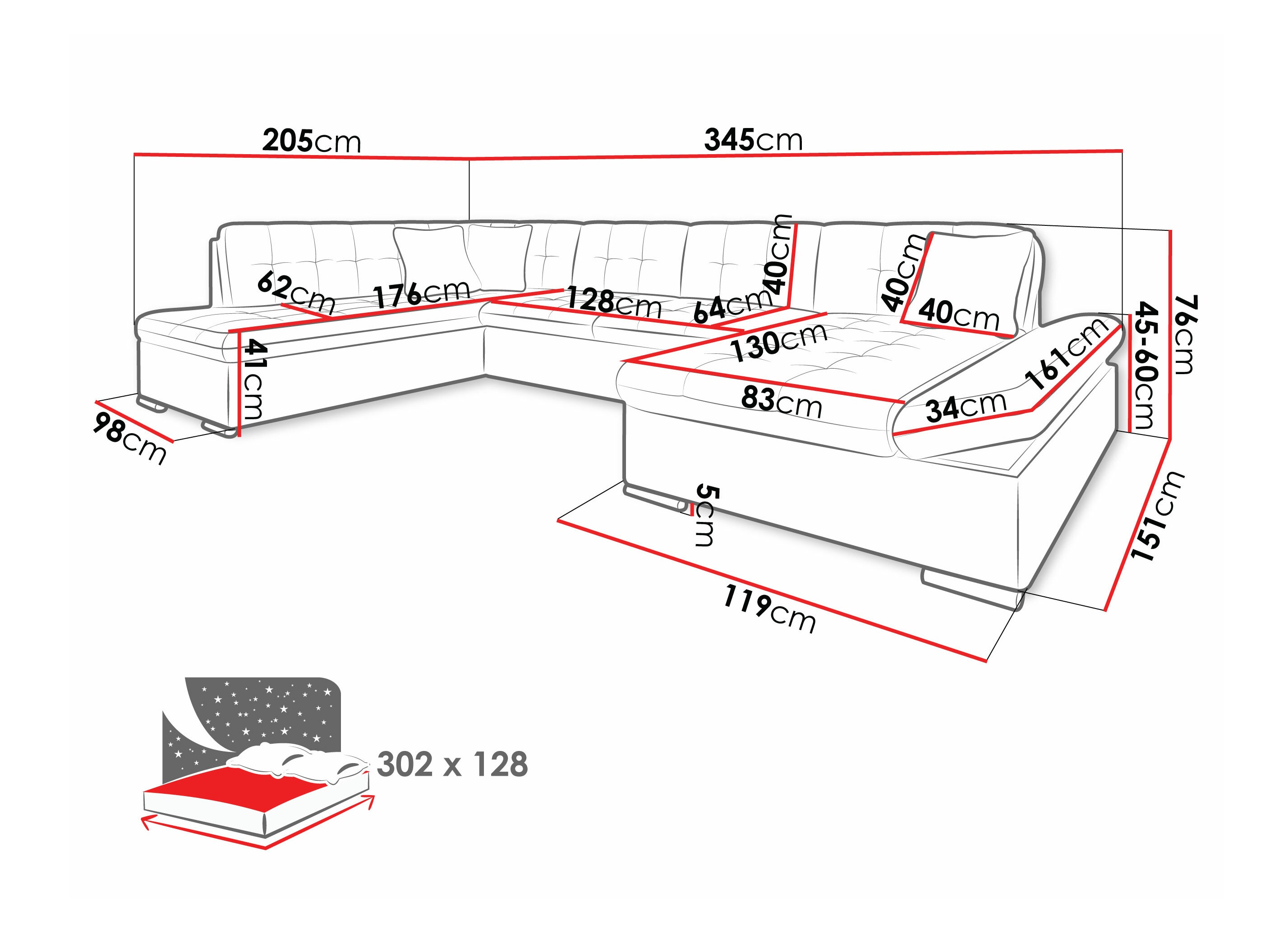 Corner sofa Comfivo Tilia (Soft 011 + Lux 06 + Lux 05)