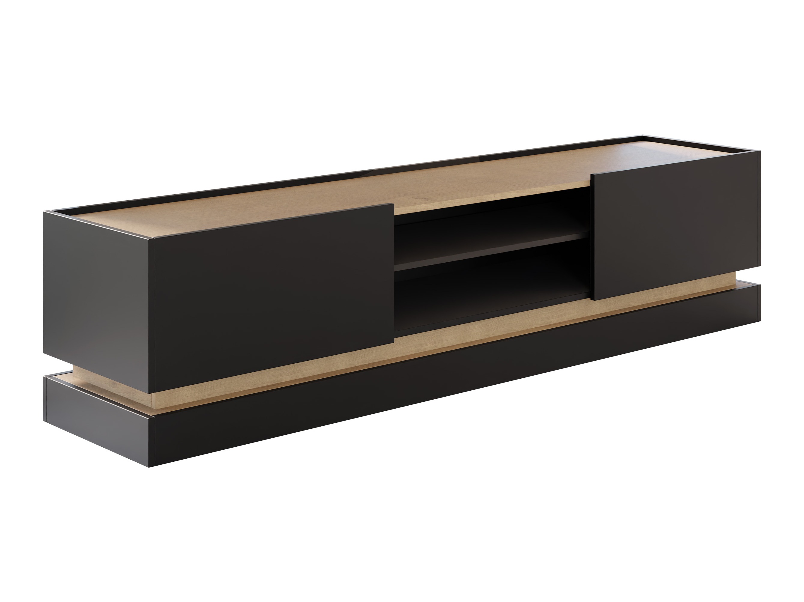 TV stand Comfivo Dalvenu 102 (Black + Oak)