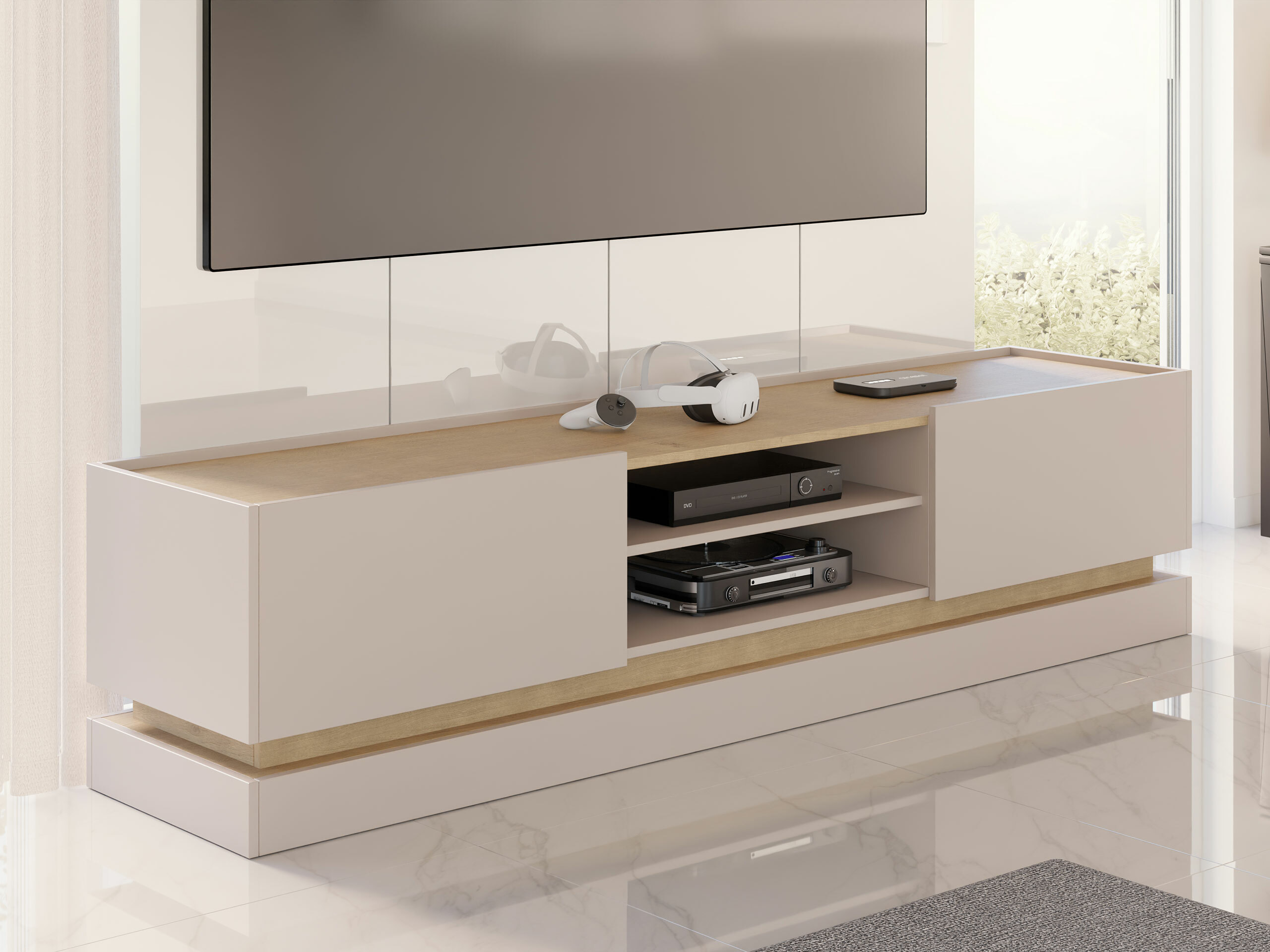 TV stand Comfivo Dalvenu 102 (Light brown + Oak)