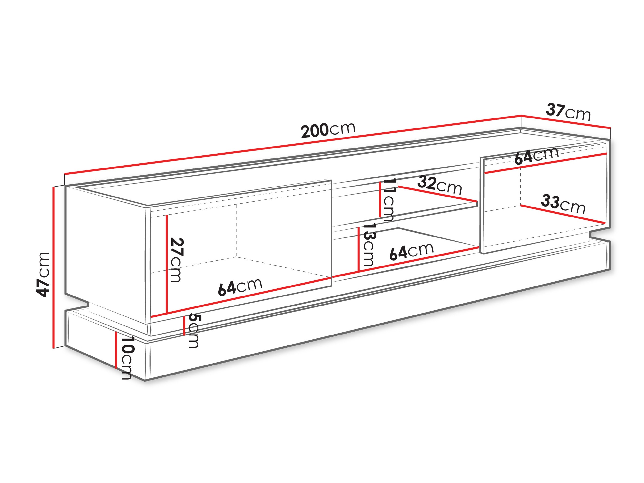 TV stand Comfivo Tilia (Cashmere + Oak)