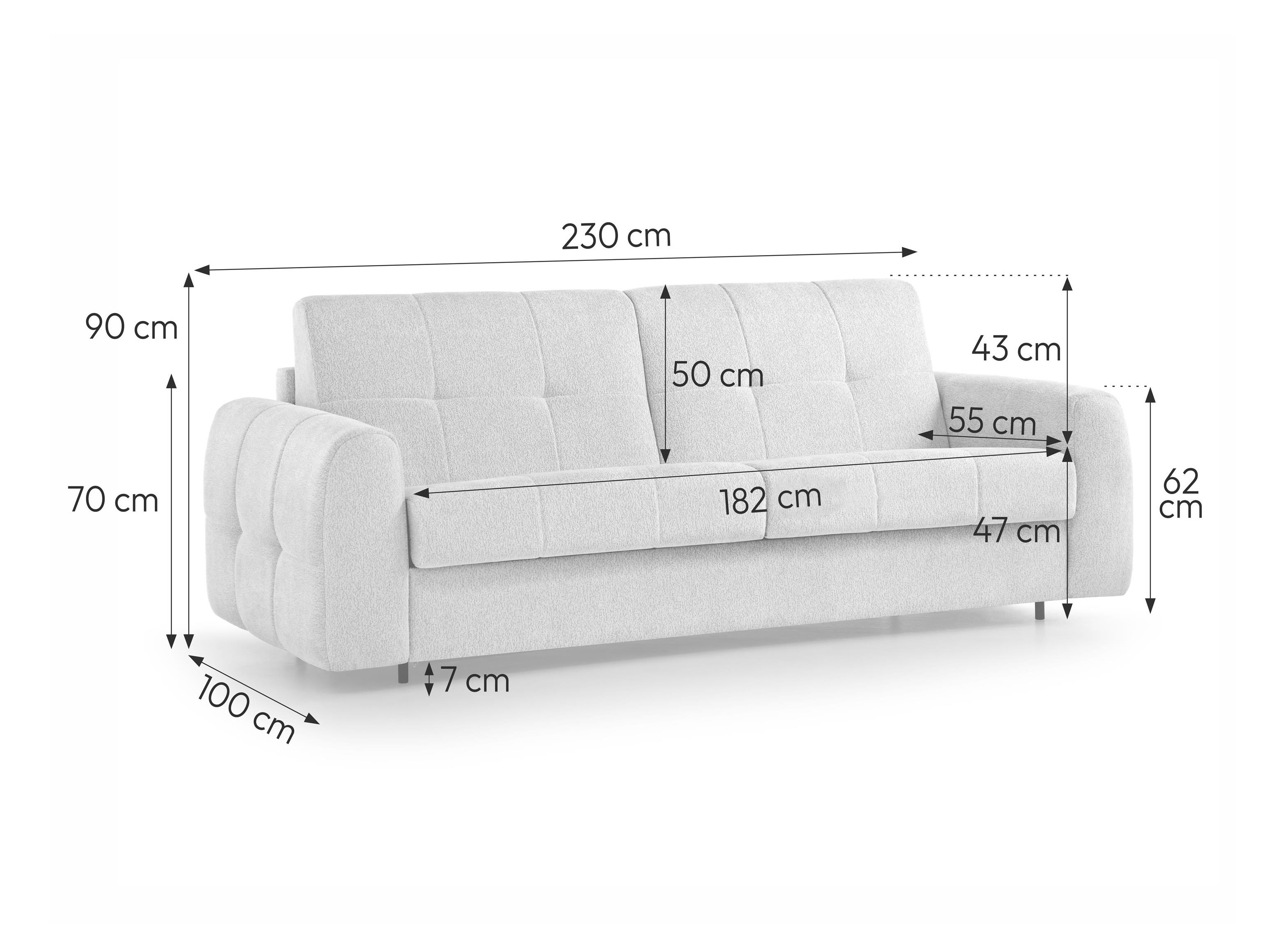 Sofa bed Margate 126 (Misterio 07)