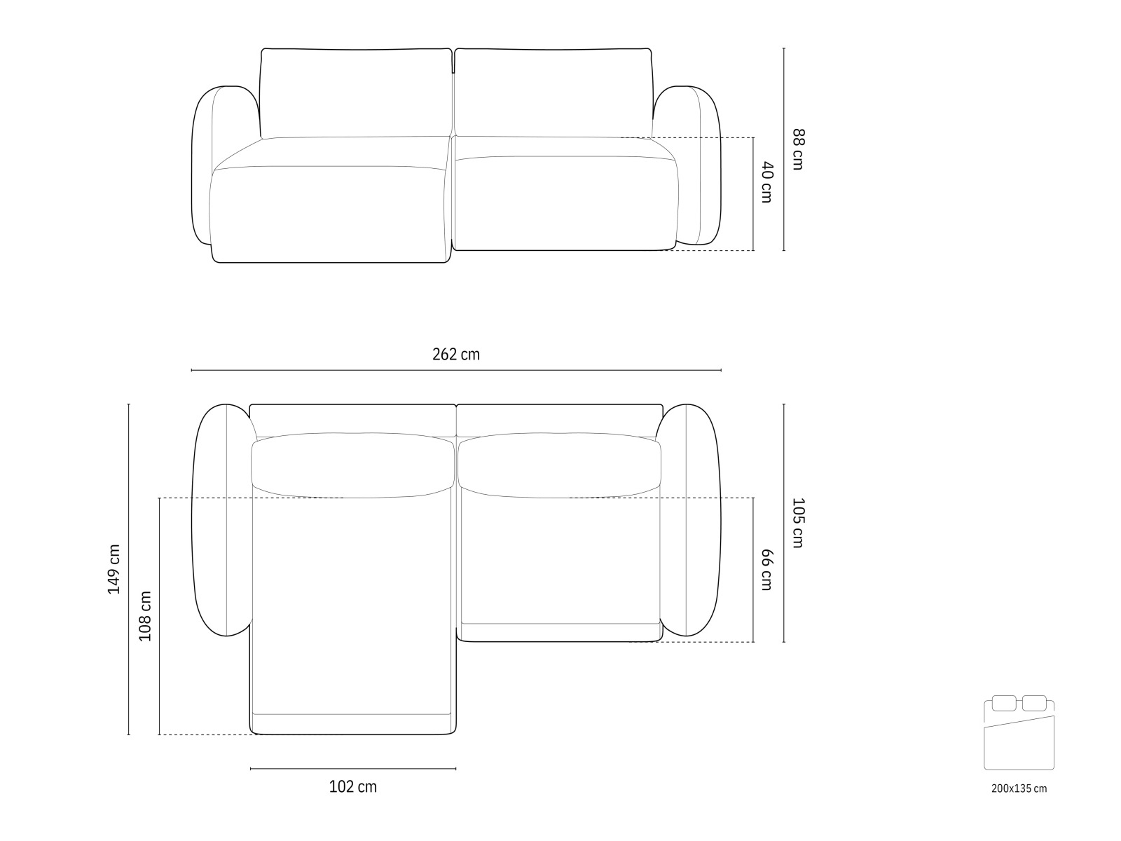 Corner sofa Franklin 207 (Eden 10)