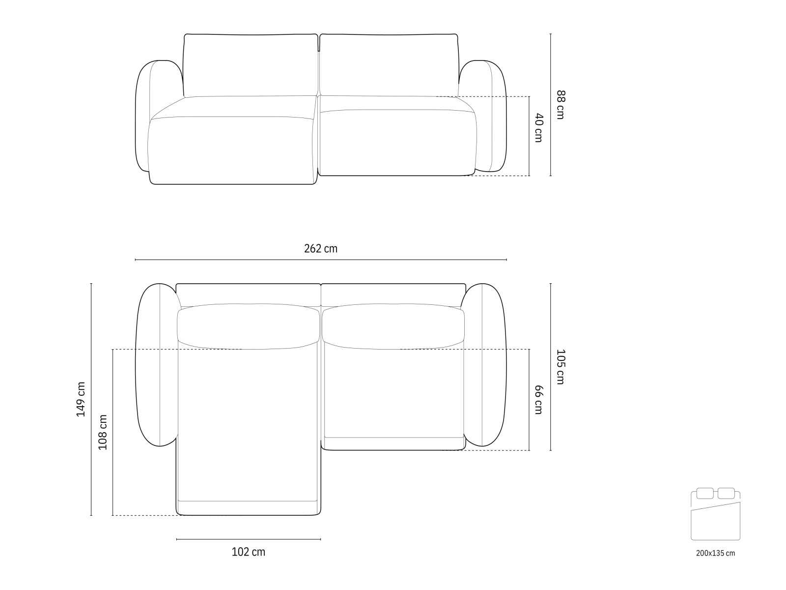 Corner sofa Franklin 207 (Eden 4)