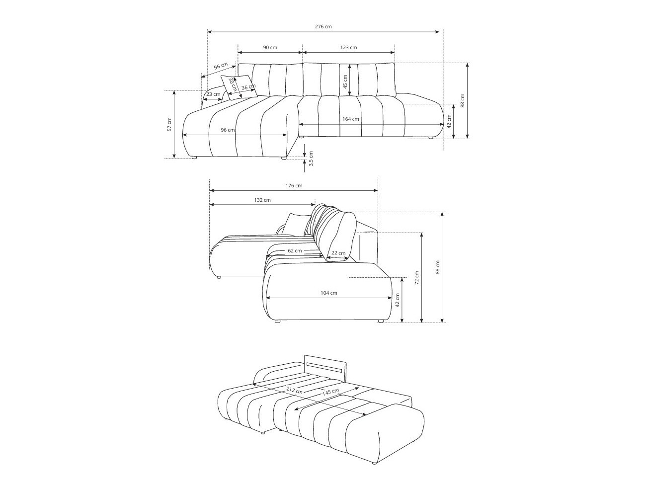 Corner sofa Kingston 152 (Lambi 01)