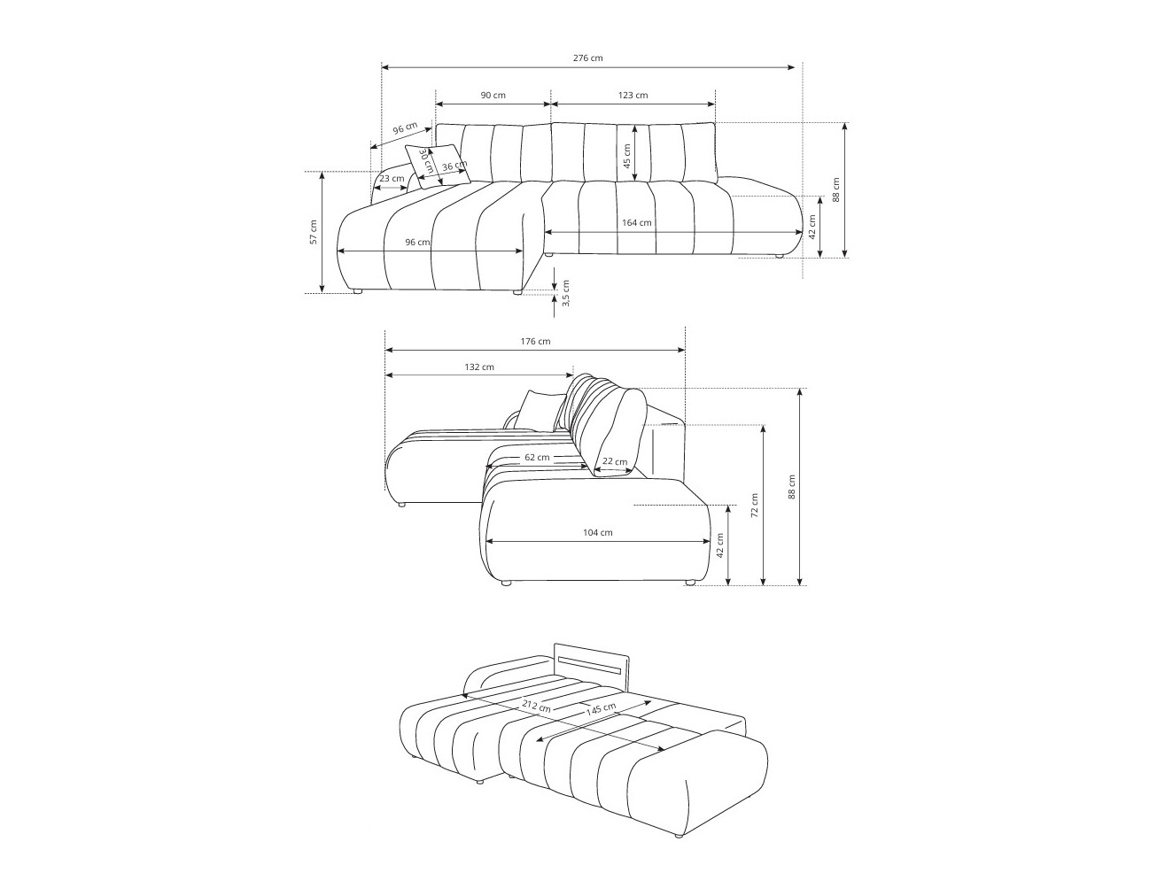 Corner sofa Kingston 152 (Lambi 04)