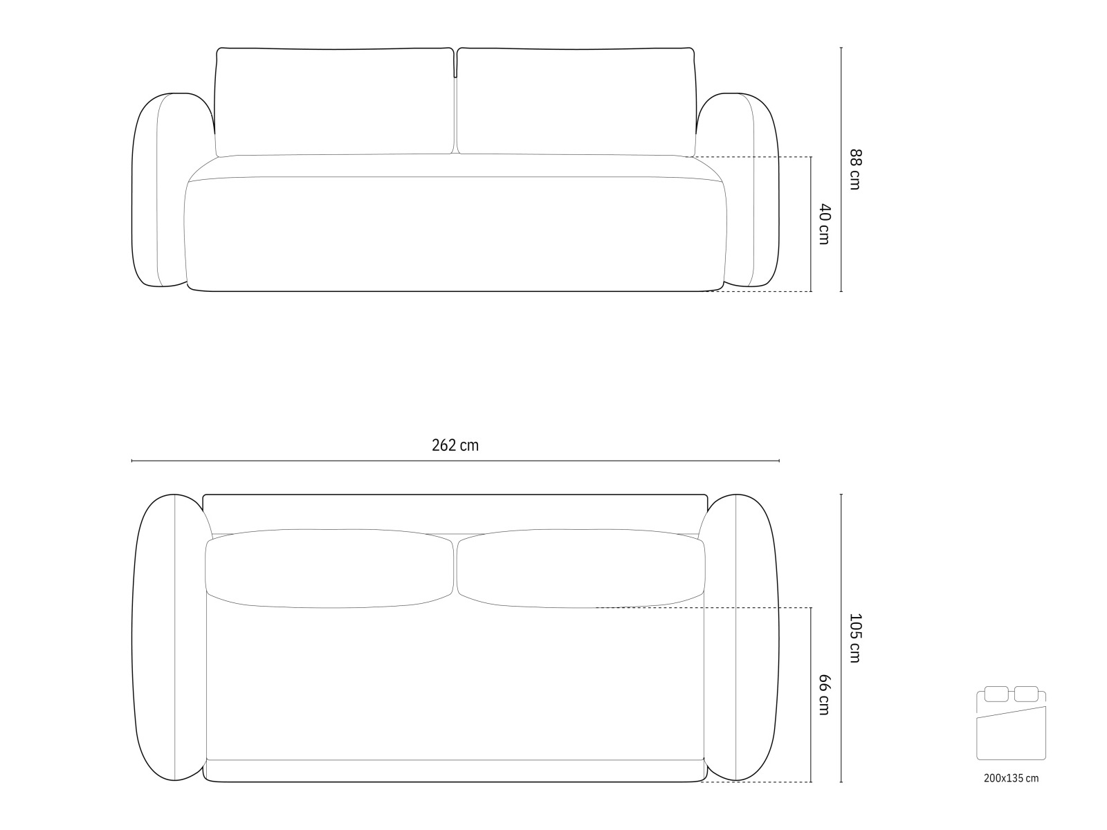Sofa bed Franklin 206 (Eden 12)