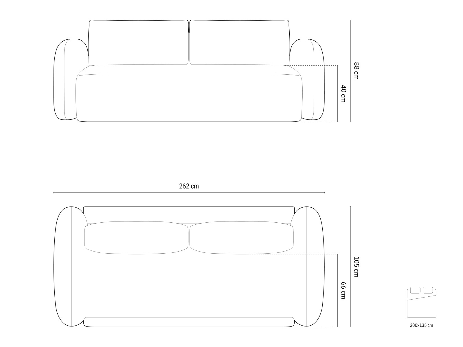Sofa bed Franklin 206 (Eden 16)