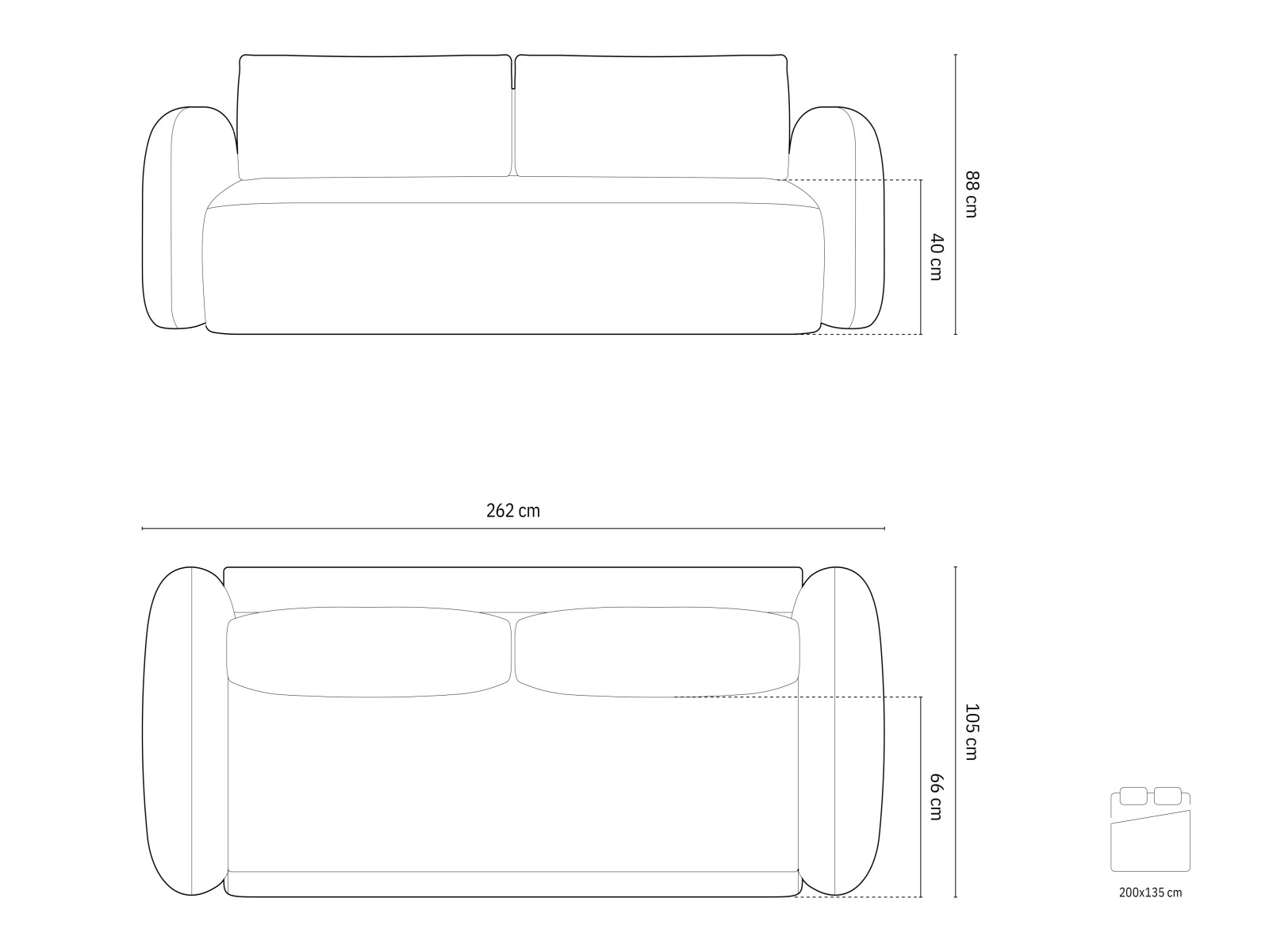 Sofa bed Franklin 206 (Eden 4)