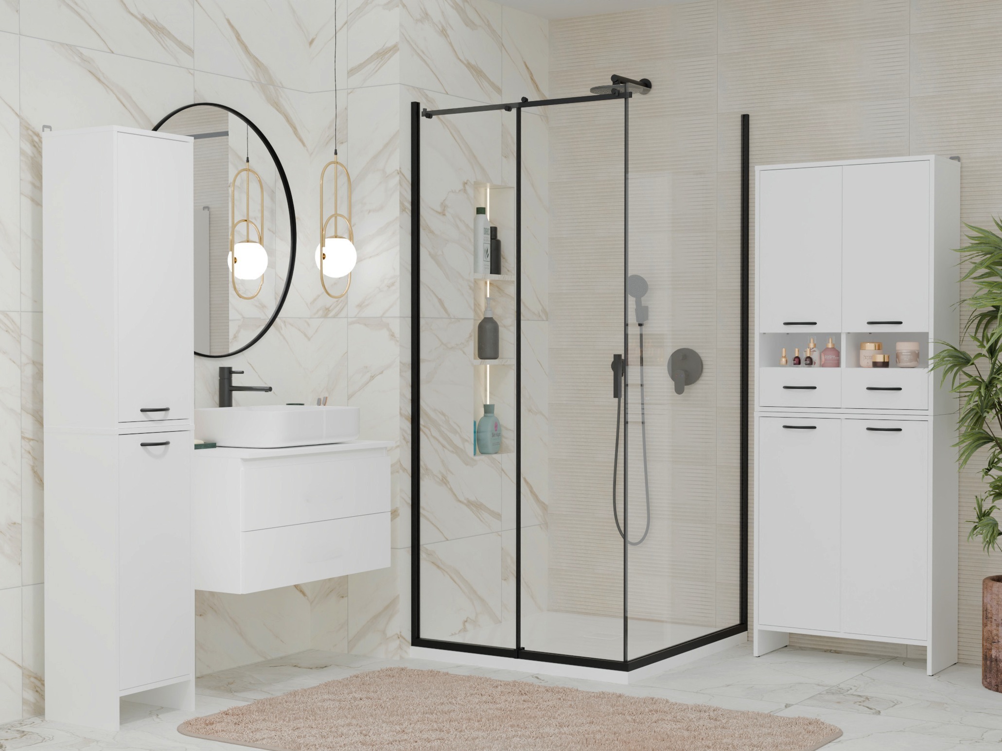 Standing bathroom cabinet Servou 100