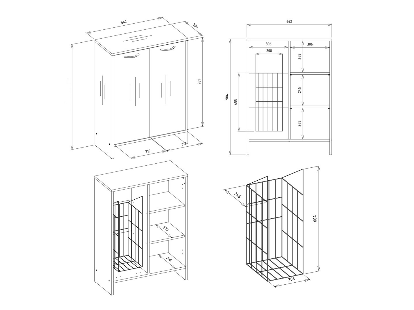 Standing bathroom cabinet Servou 112 (White)
